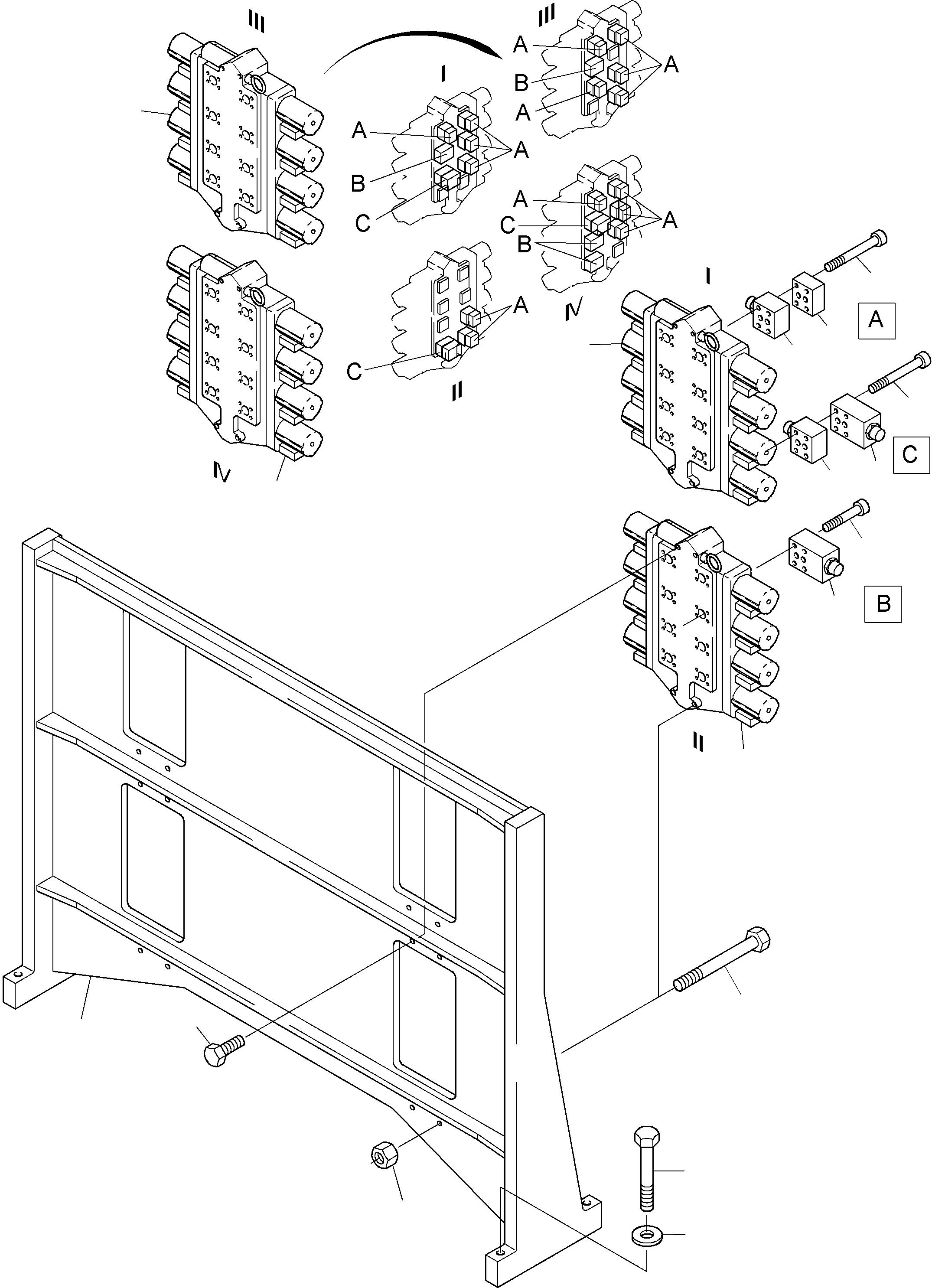 Excavators Mining Komatsu / PC8000-6E S/N 12063(G12063) / Control Blocks Arr.-KLS(113-1850f : 113-1850f)