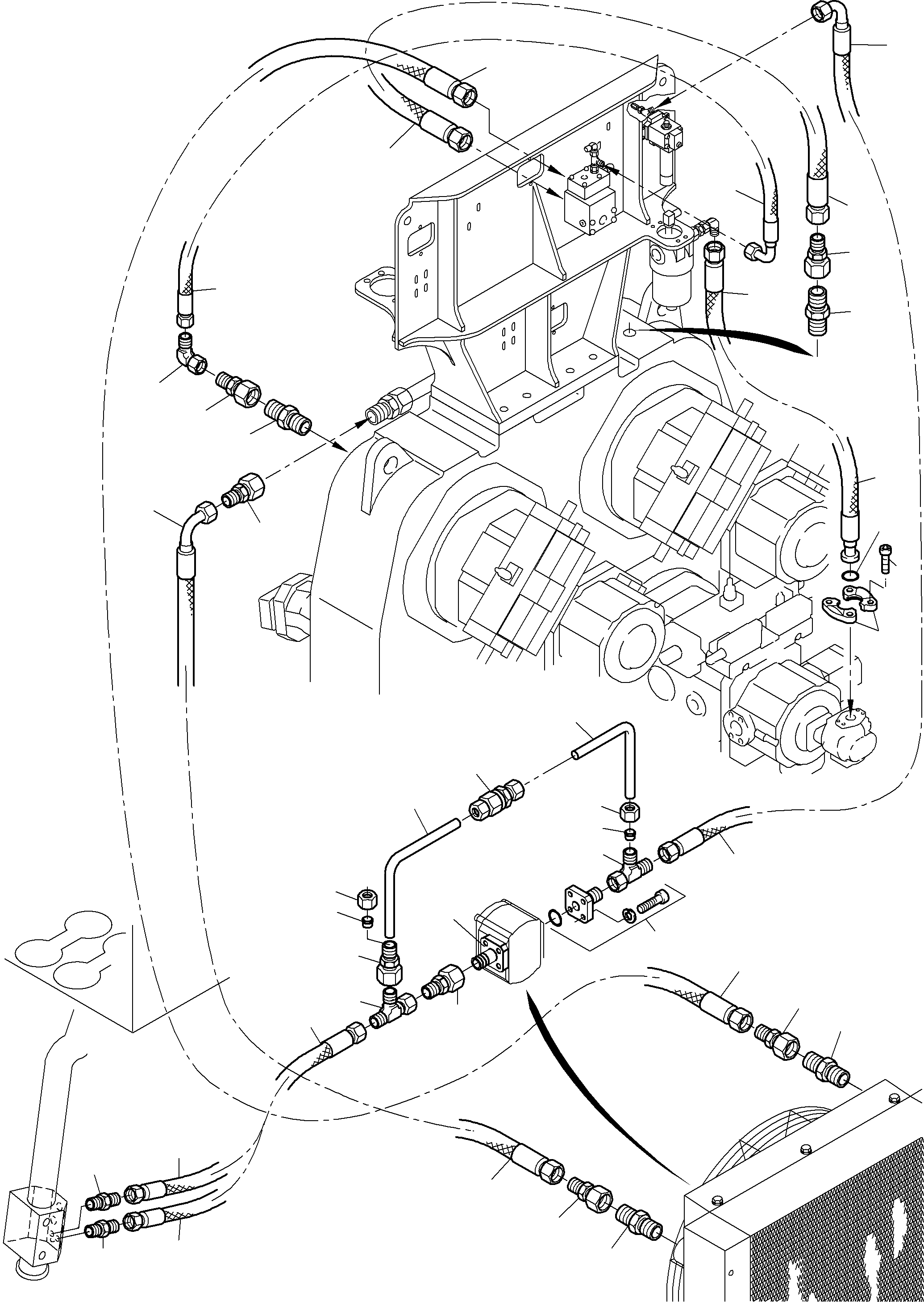 Excavators Mining Komatsu / PC8000-6E S/N 12063(G12063) / Distributor Gear Oil Cooling(612-1226d : 612-1226d)