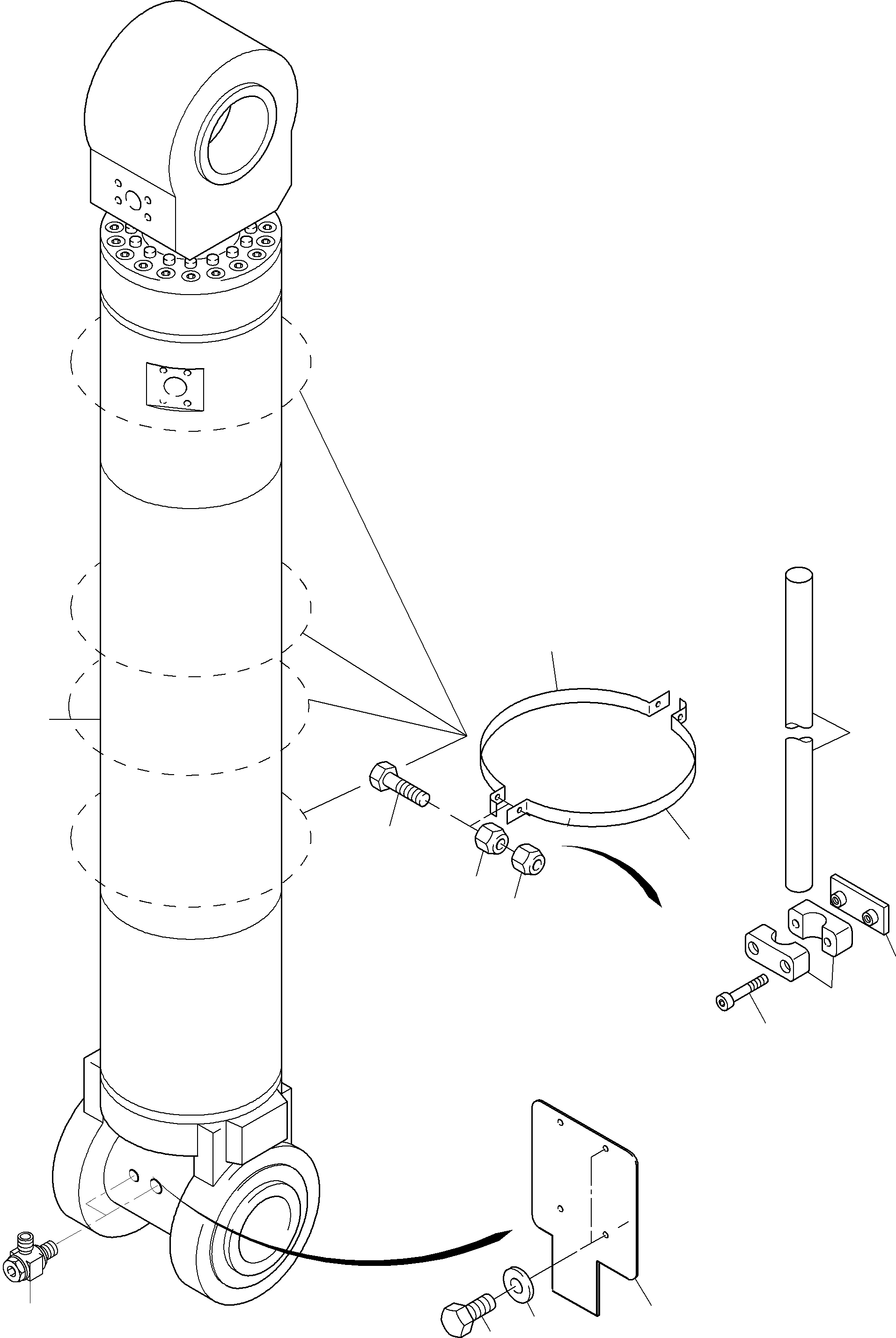 Excavators Mining Komatsu / PC8000-6E S/N 12069(G12069) / Pipes - Bucket Cylinder R.H. and L.H.(113-4235c : 113-4235c)
