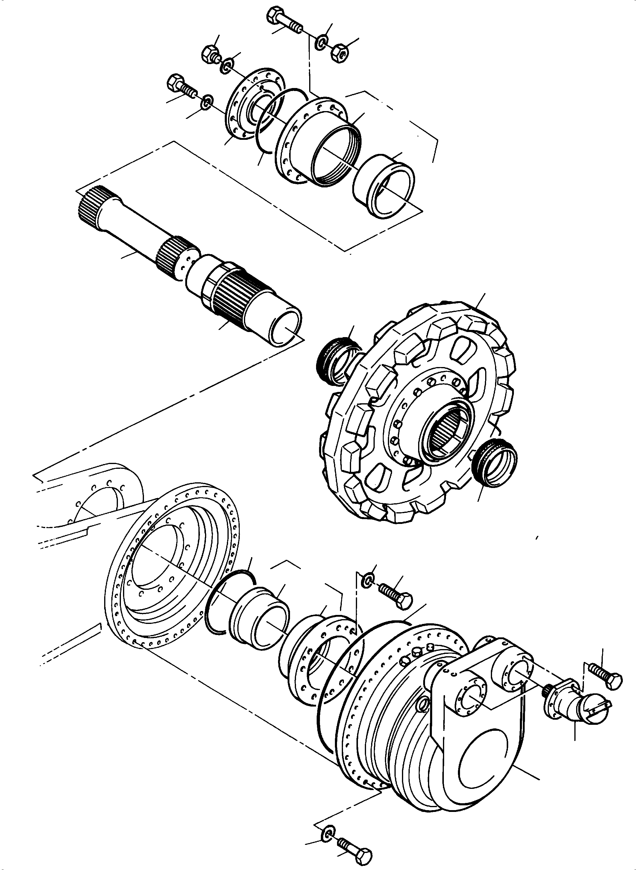 Excavators Mining Komatsu / PC8000-6E S/N 12069(G12069) / Track Group - Drive Sprocket Side, R.H. and L.H.(113-3220 : 113-3220)