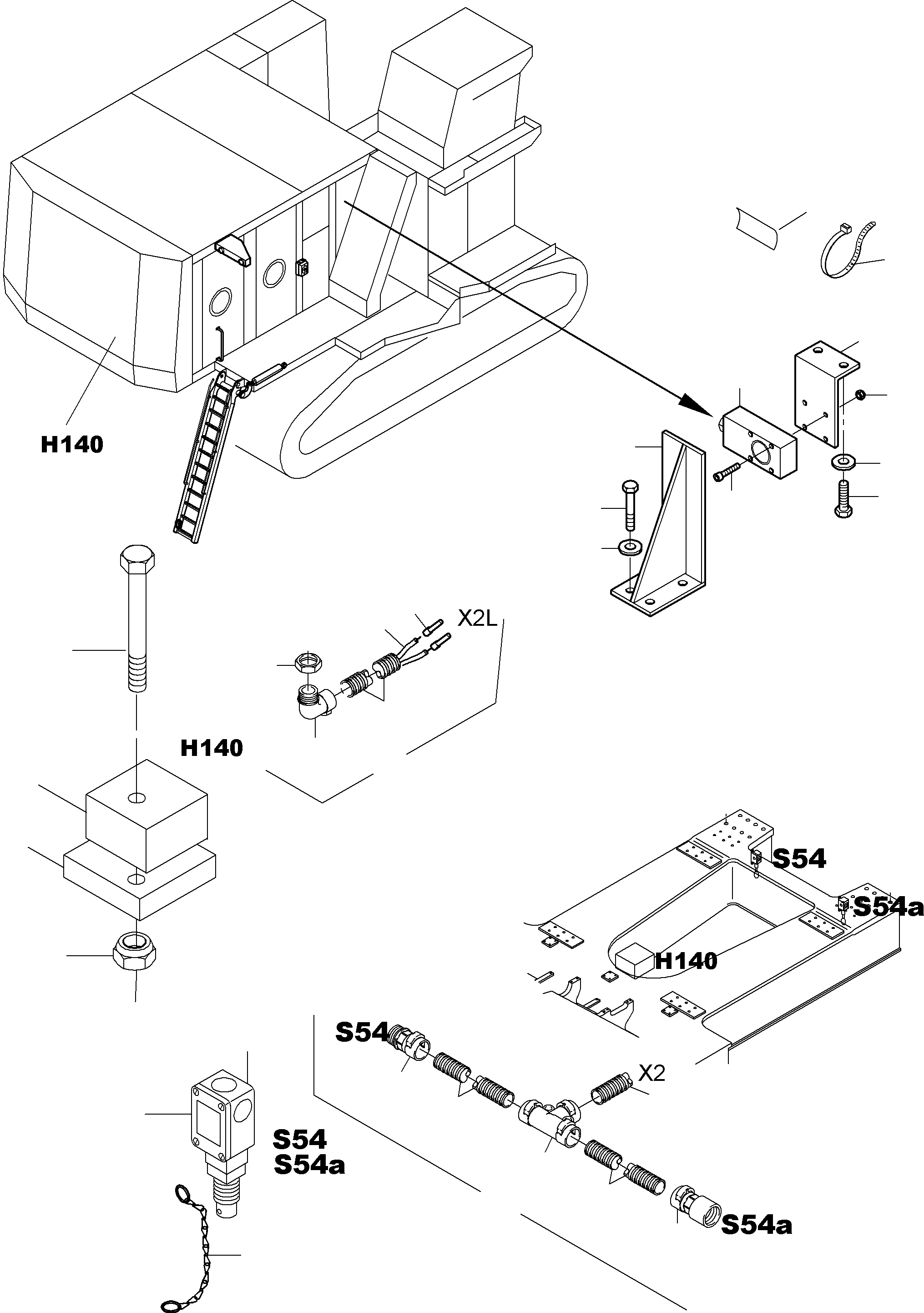 Excavators Mining Komatsu / PC8000-6E S/N 12069(G12069) / Movement Signal Arr. and angle of rotation warning(612-2152c : 612-2152c)