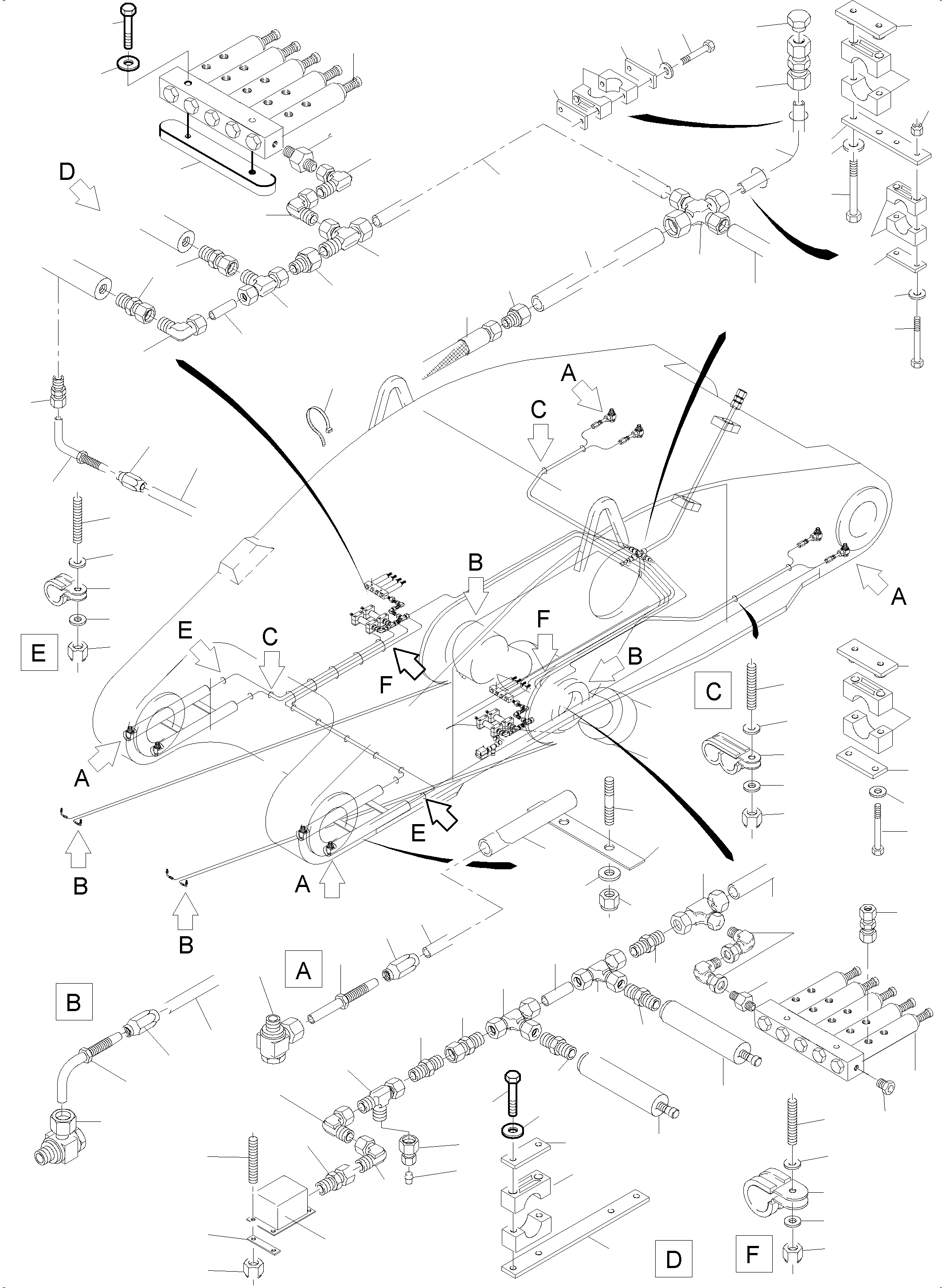 Excavators Mining Komatsu / PC8000-6E S/N 12069(G12069) / Stick 5.75 m - Central Lubrication(113-2347 : 113-2347)