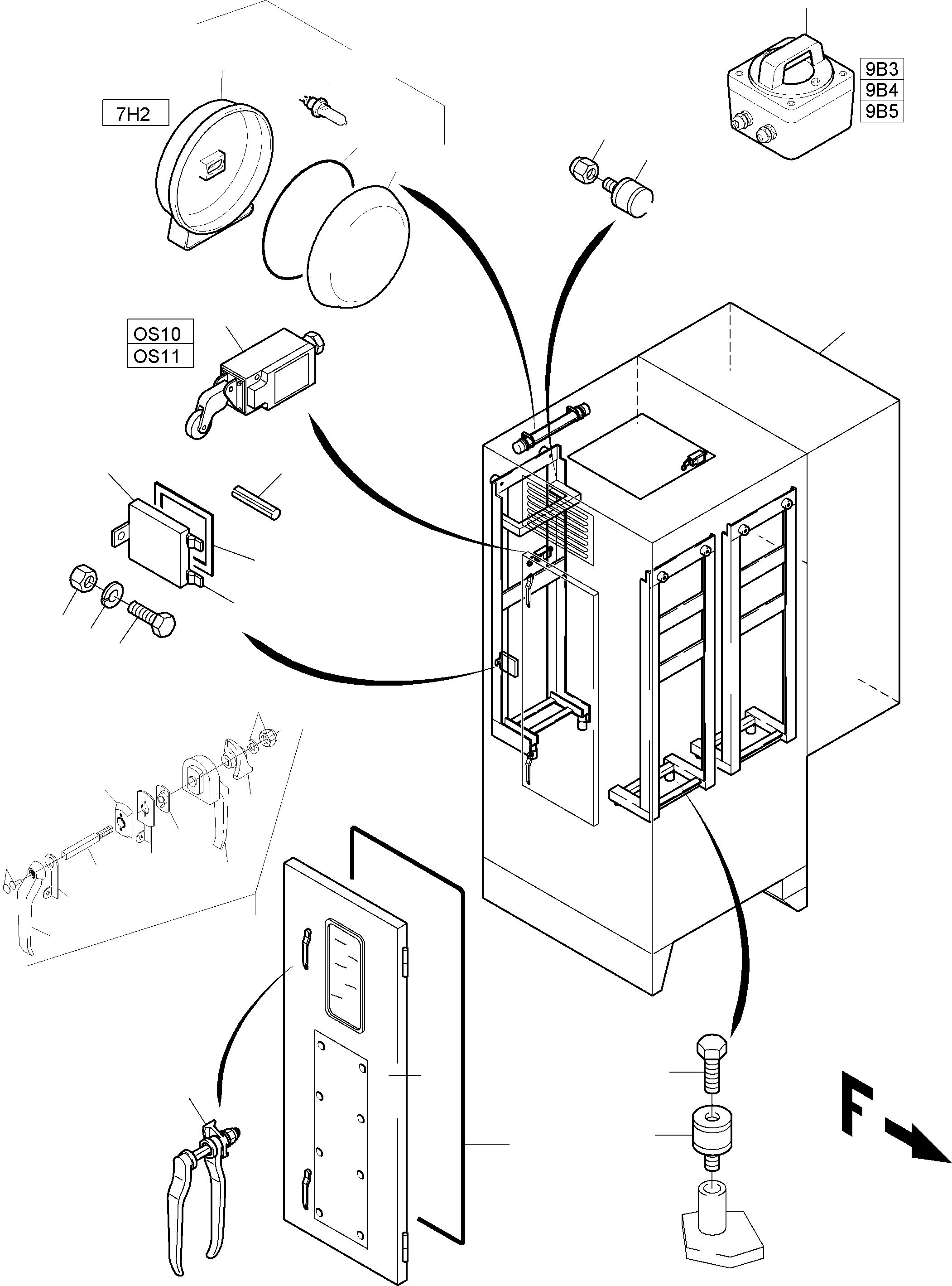 Excavators Mining Komatsu / PC8000-6E S/N 12069(G12069) / Switch Cabinet(991-0959 : 991-0959)