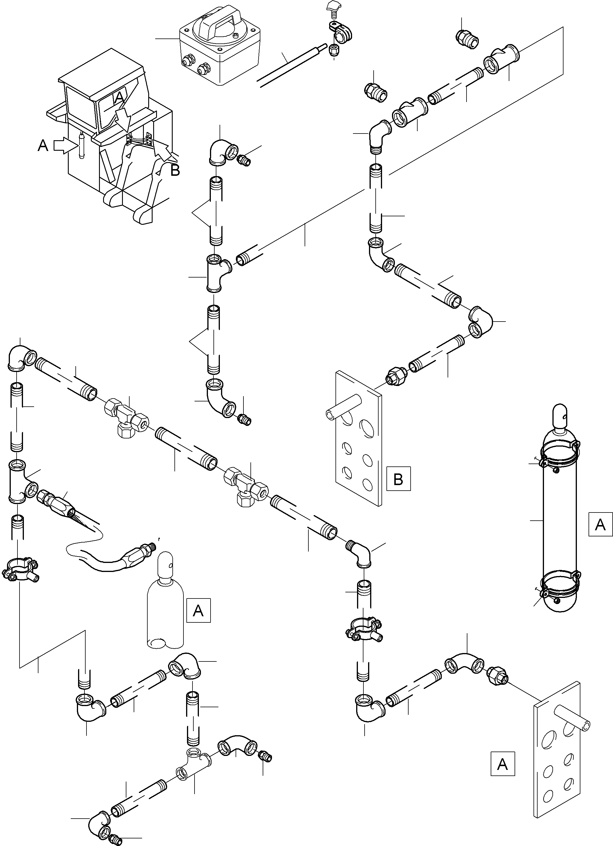 Excavators Mining Komatsu / PC8000-6E S/N 12070(G12070) / Actuating System, Hand Operated(612-2400e : 612-2400e)