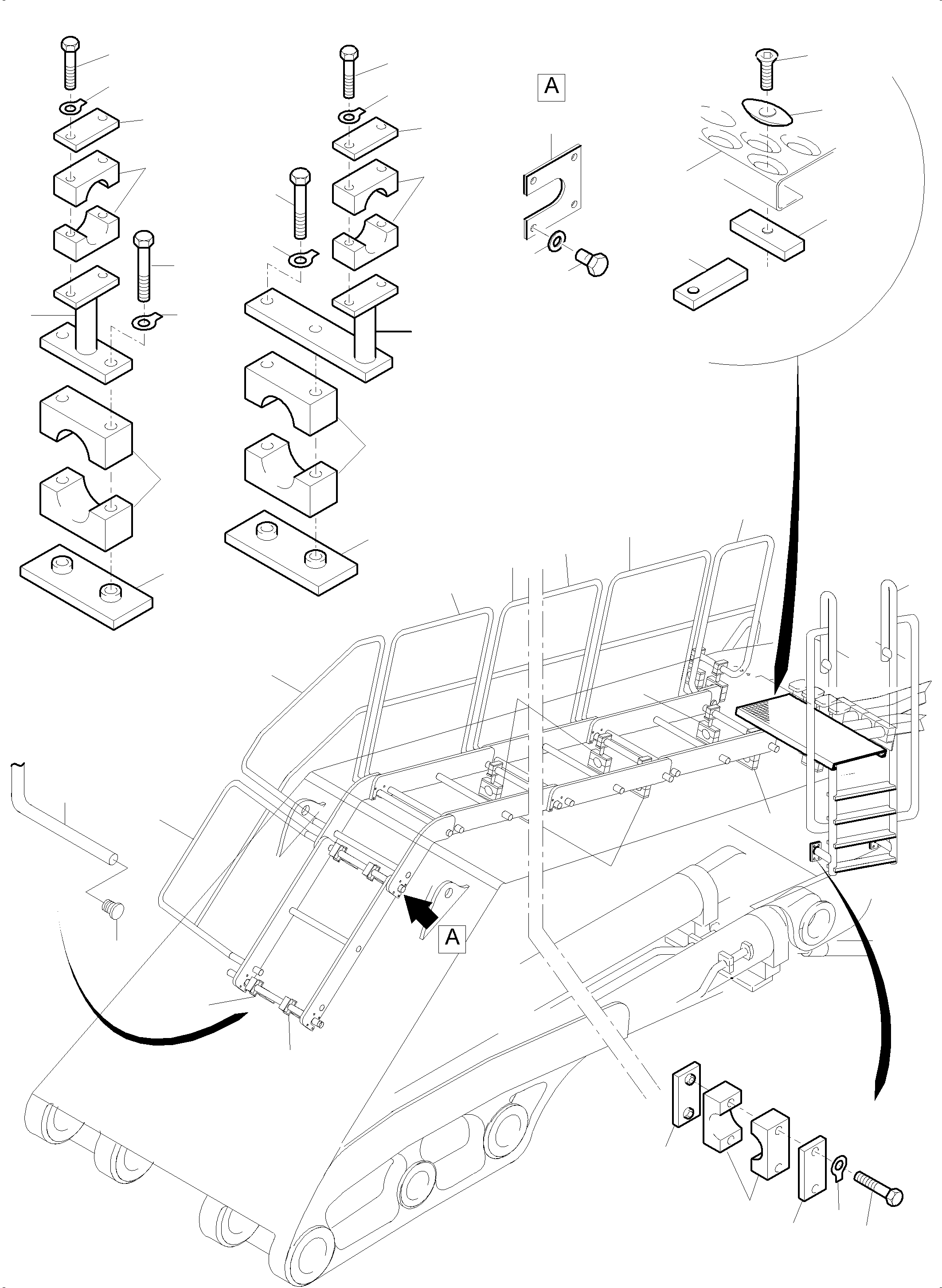 Excavators Mining Komatsu / PC8000-6E S/N 12080(G12080) / Boom - Catwalk(113-4034b : 113-4034b)