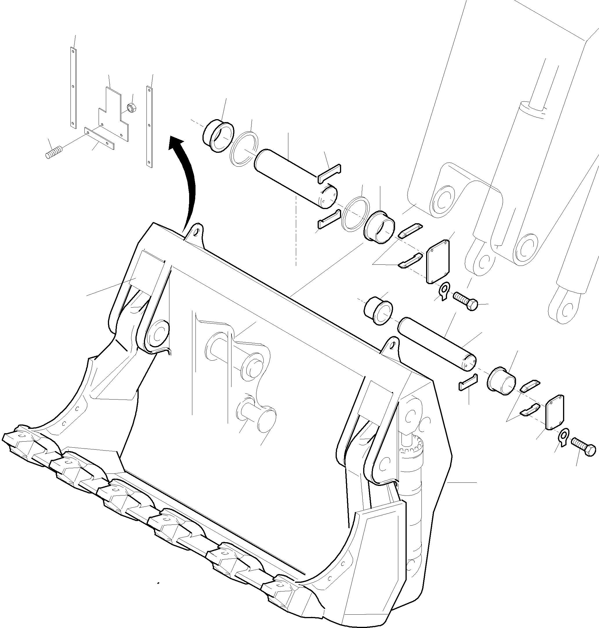 Excavators Mining Komatsu / PC8000-6E S/N 12080(G12080) / Bullclam Bucket 28,0 cbm(113-5111 : 113-5111)