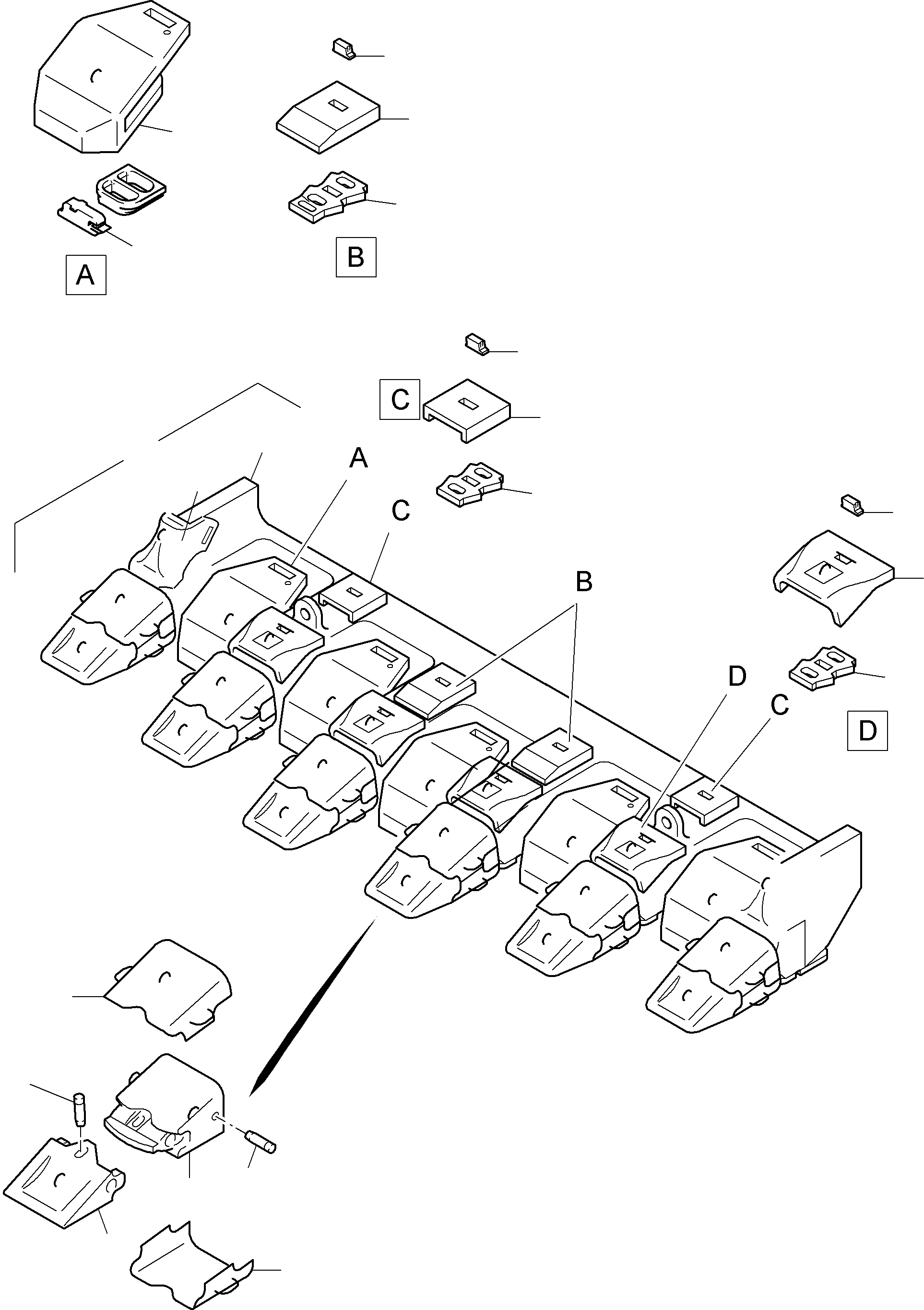 Excavators Mining Komatsu / PC8000-6E S/N 12080(G12080) / Bullclam Bucket 28,0 cbm(113-5111 : 113-5111)