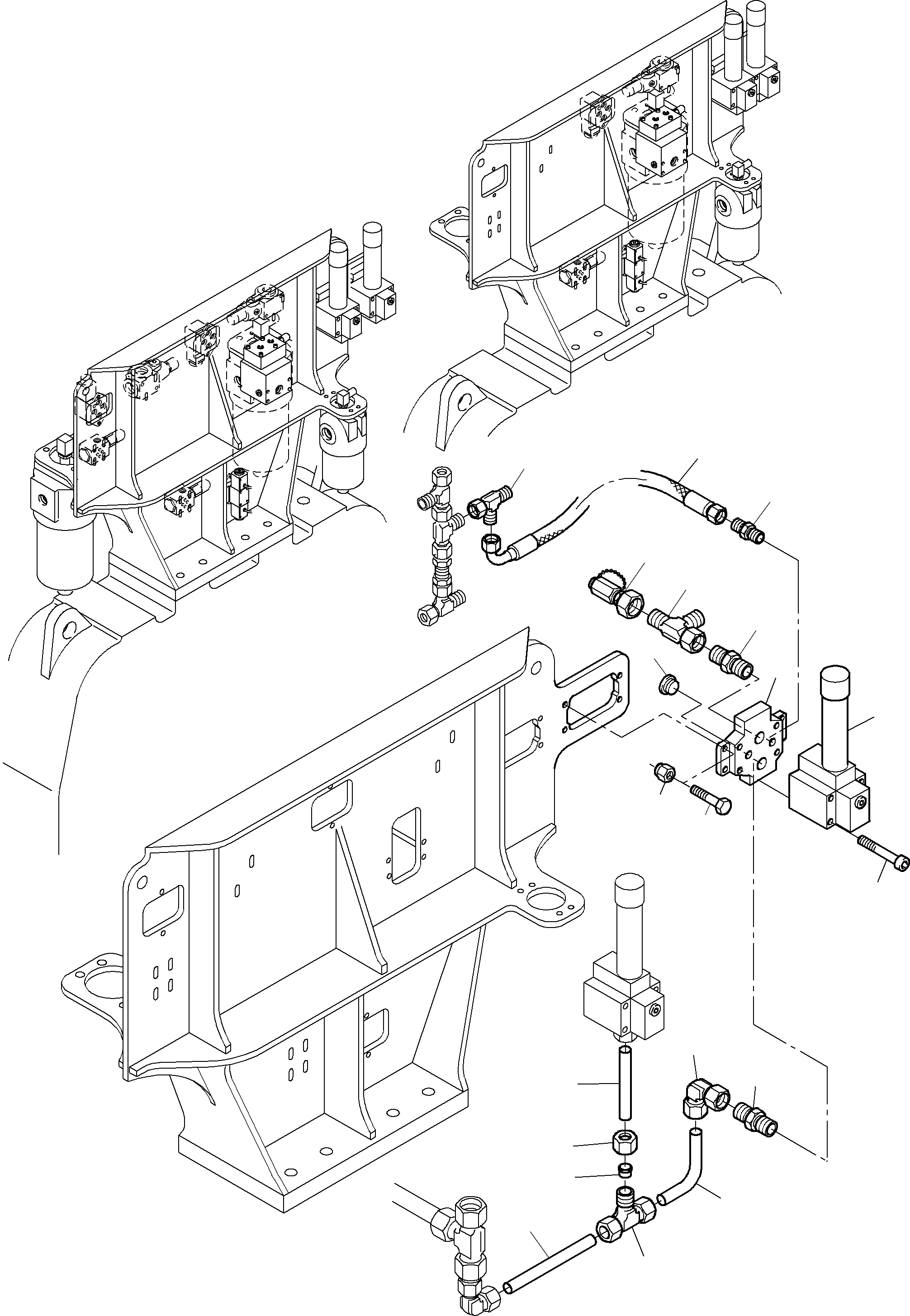 Komatsu parts book diagram for PC8000-6 S/N 12082: HYDR. FOR AUX. OIL COOLER