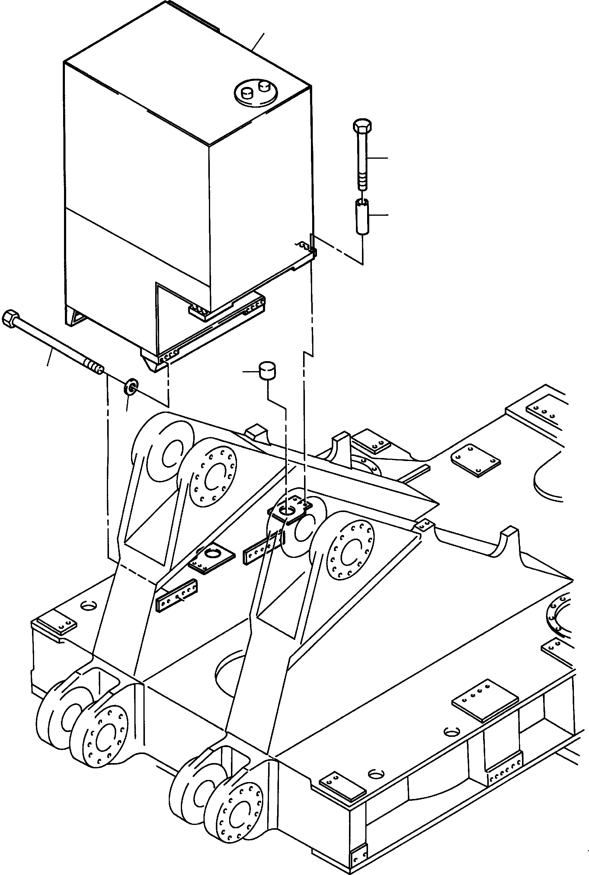 Komatsu parts book diagram for PC8000-6 S/N 12082: FUEL TANK ARR.