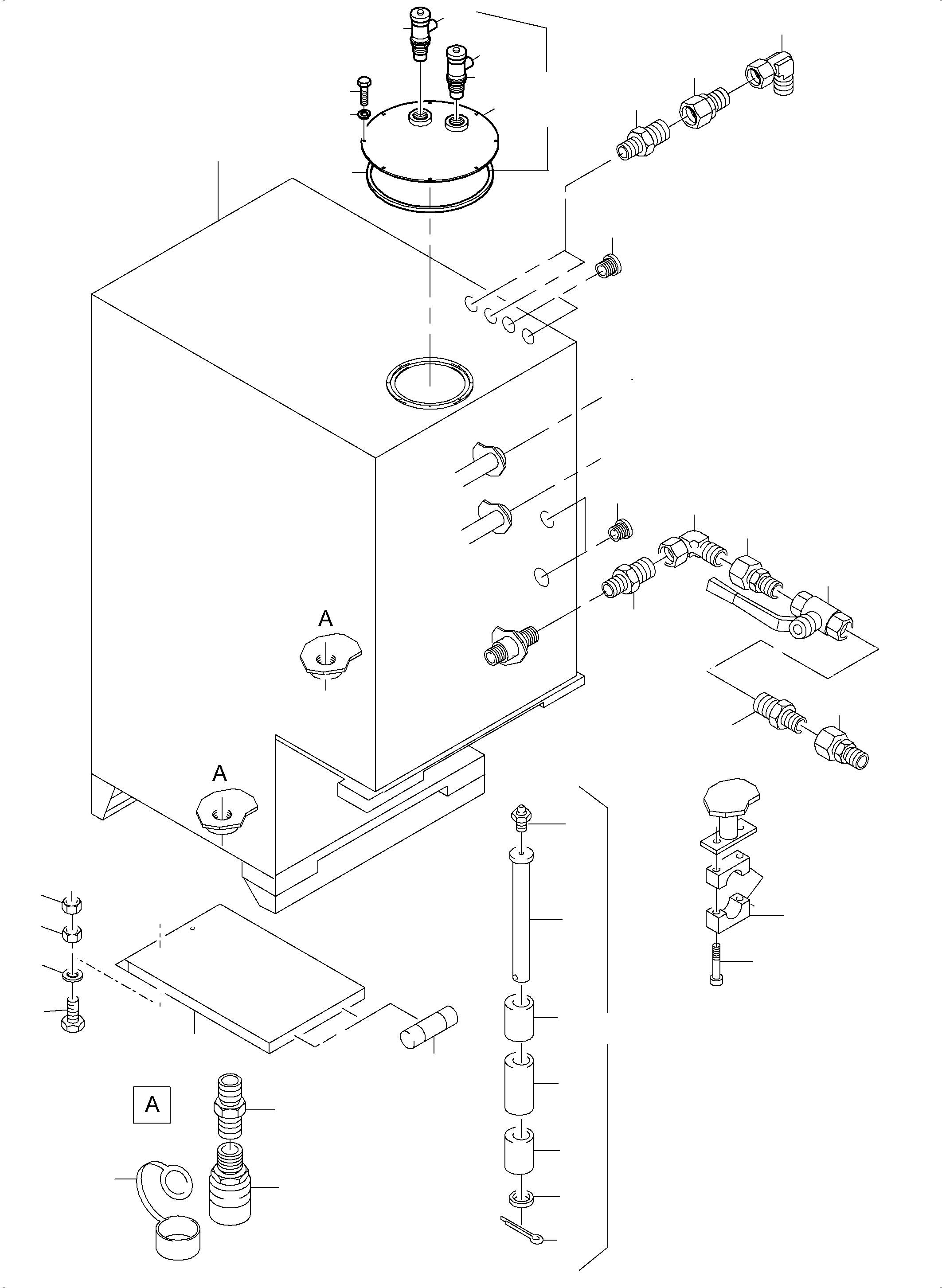 Komatsu parts book diagram for PC8000-6 S/N 12082: FUEL TANK