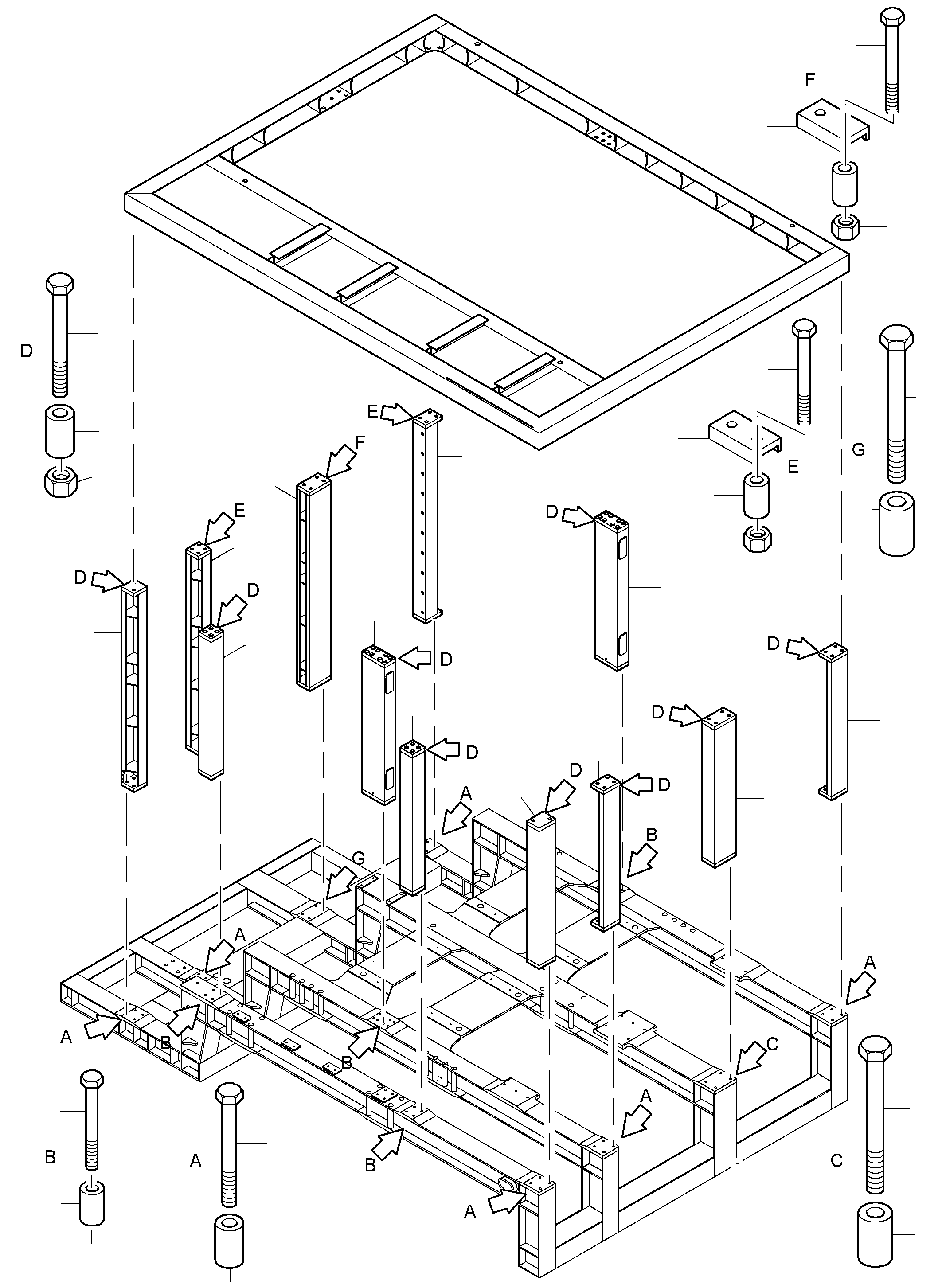 Komatsu parts book diagram for PC8000-6 S/N 12082: POST