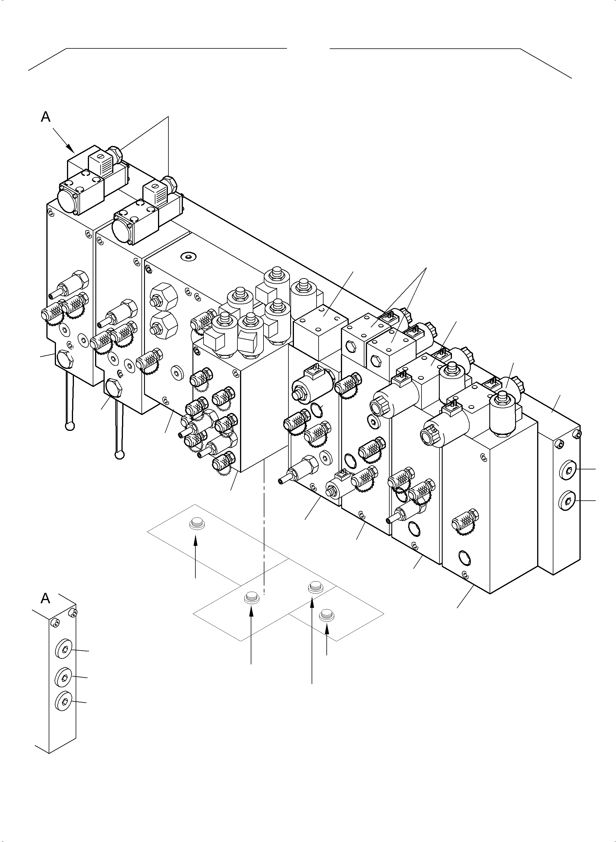 Komatsu parts book diagram for PC8000-6 S/N 12082: CARTRIDGE BLOCK