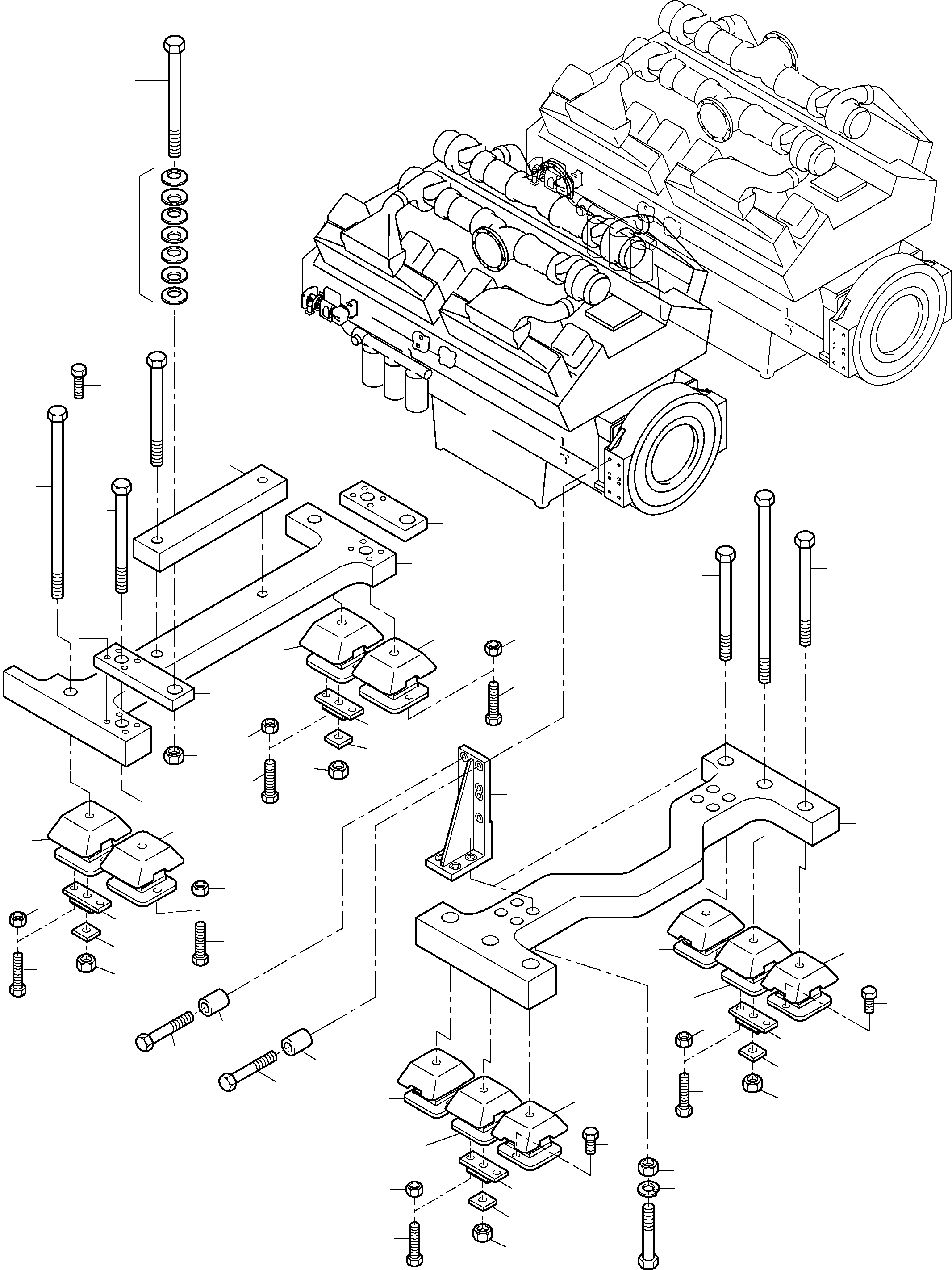 Komatsu parts book diagram for PC8000-6 S/N 12082: DRIVE ARRANGEMENT