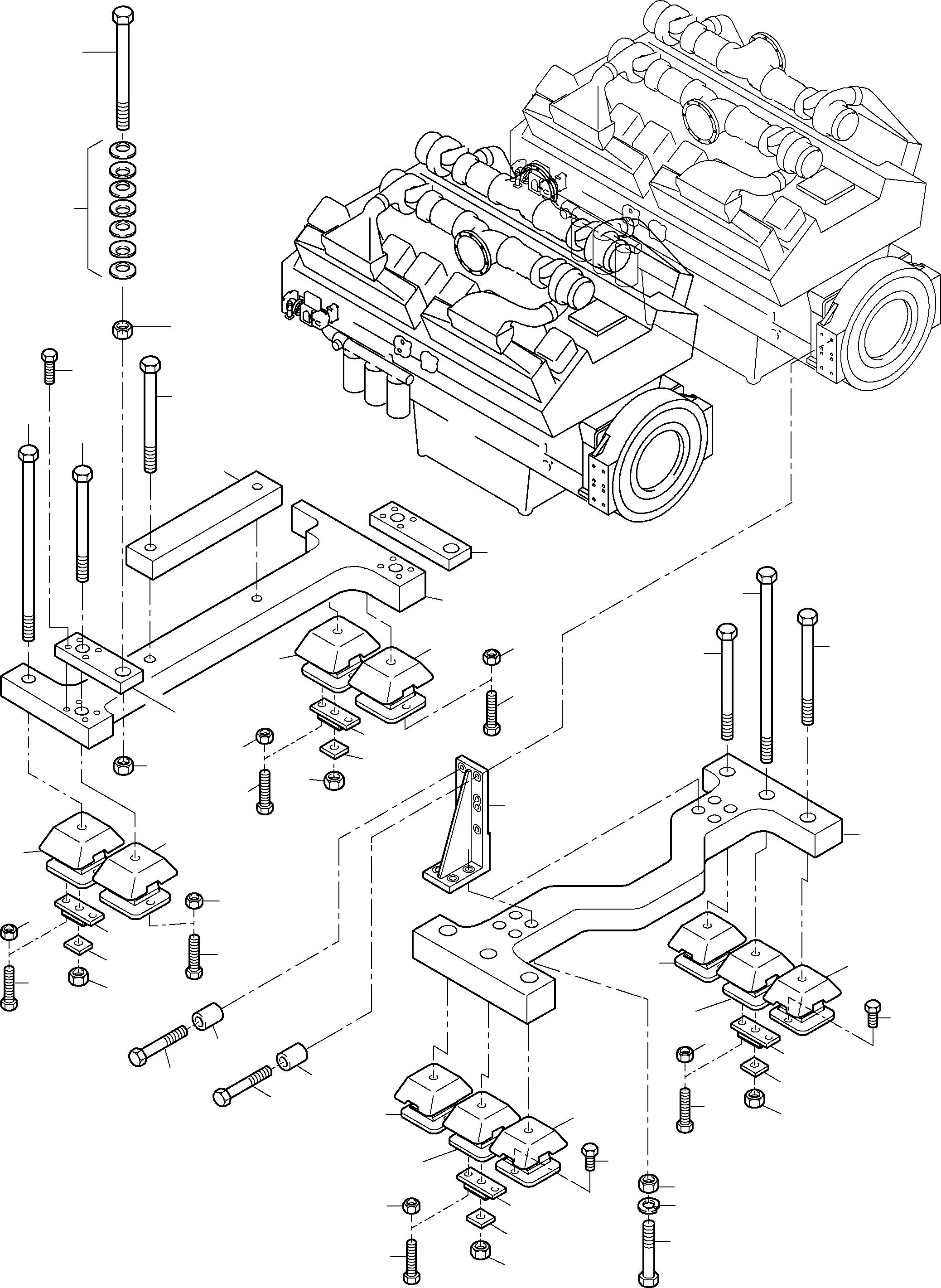 Komatsu parts book diagram for PC8000-6 S/N 12082: DRIVE ARRANGEMENT