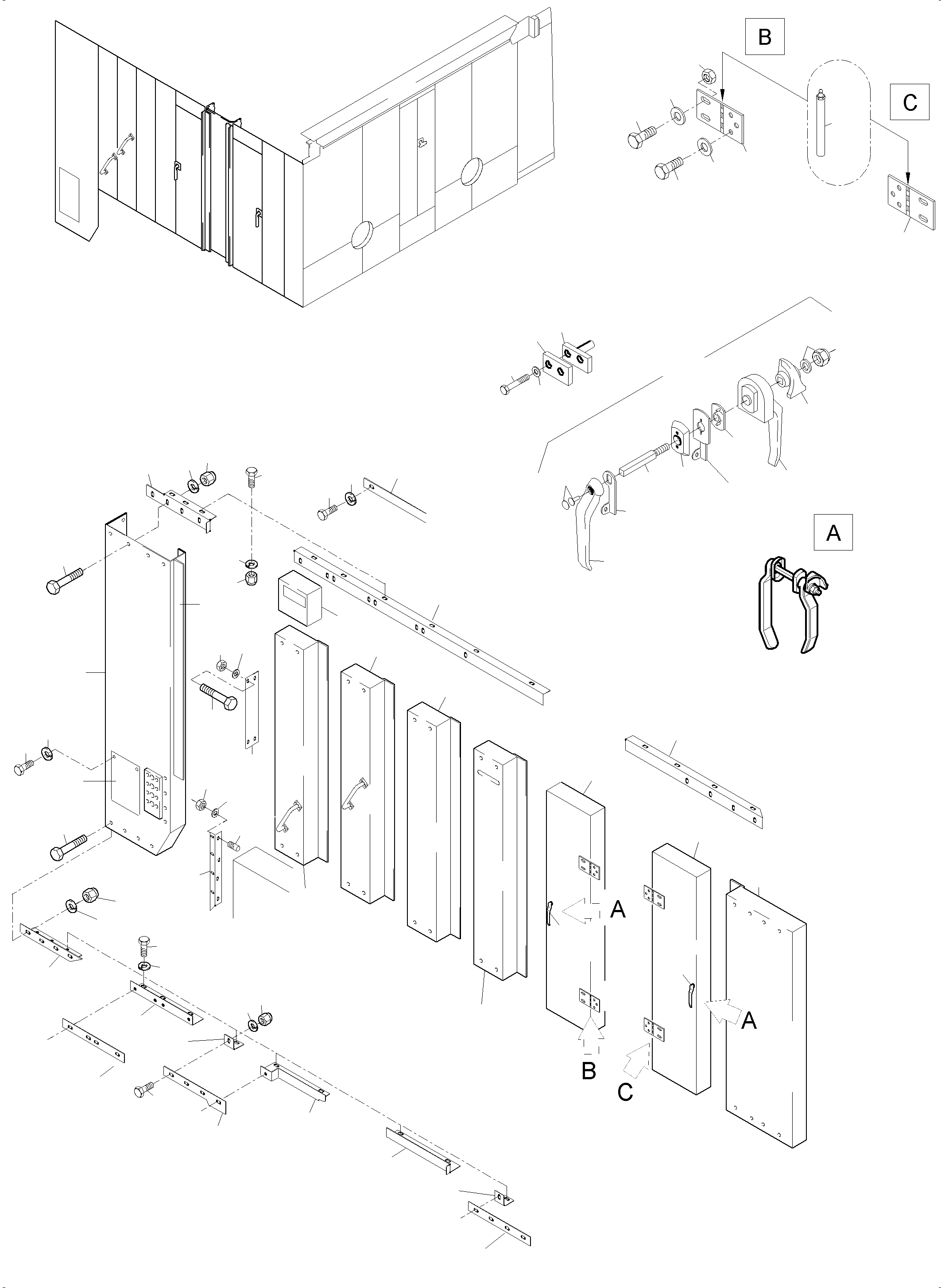 Komatsu parts book diagram for PC8000-6 S/N 12082: FIRE WALL