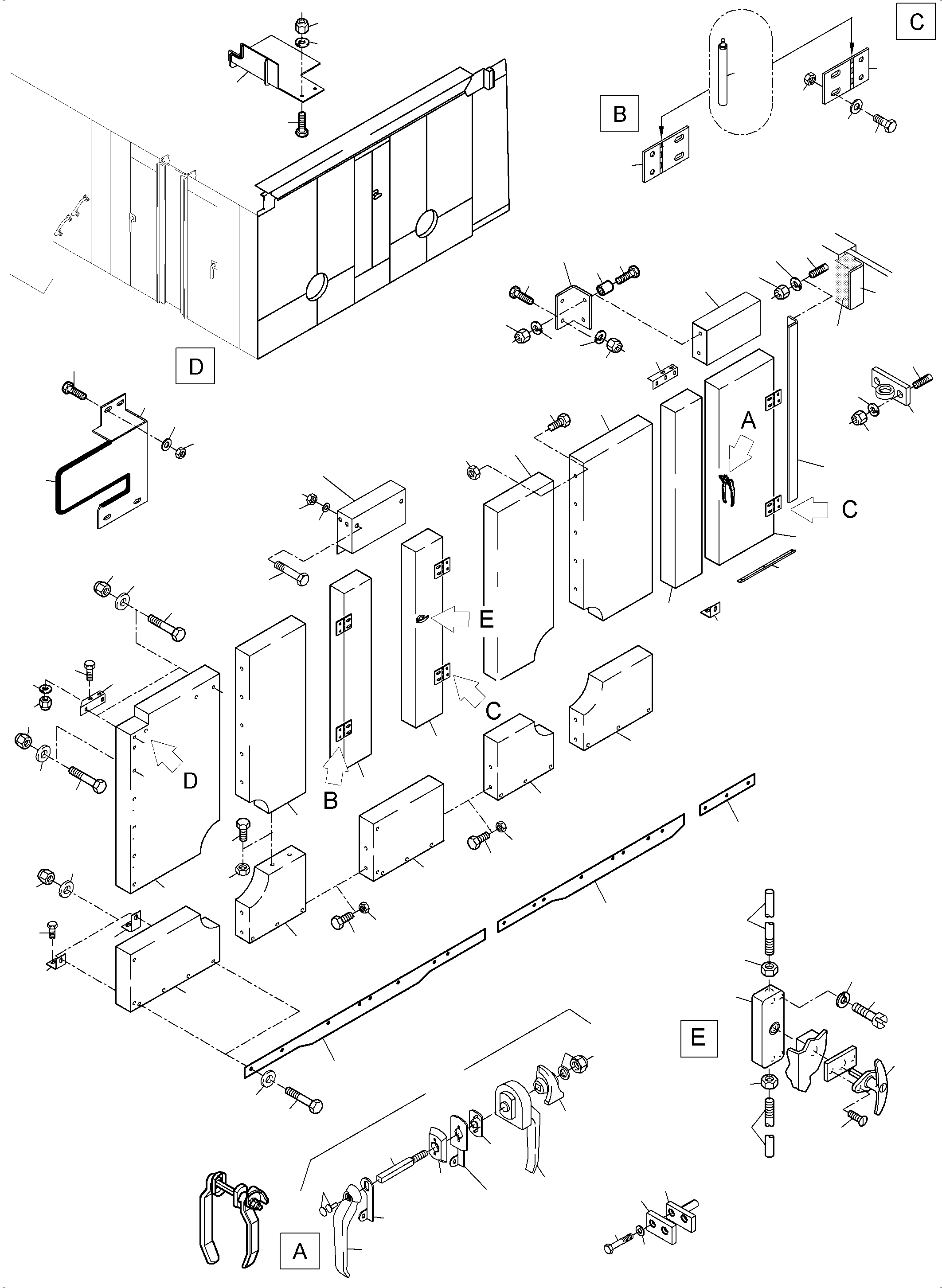 Komatsu parts book diagram for PC8000-6 S/N 12082: FIRE WALL