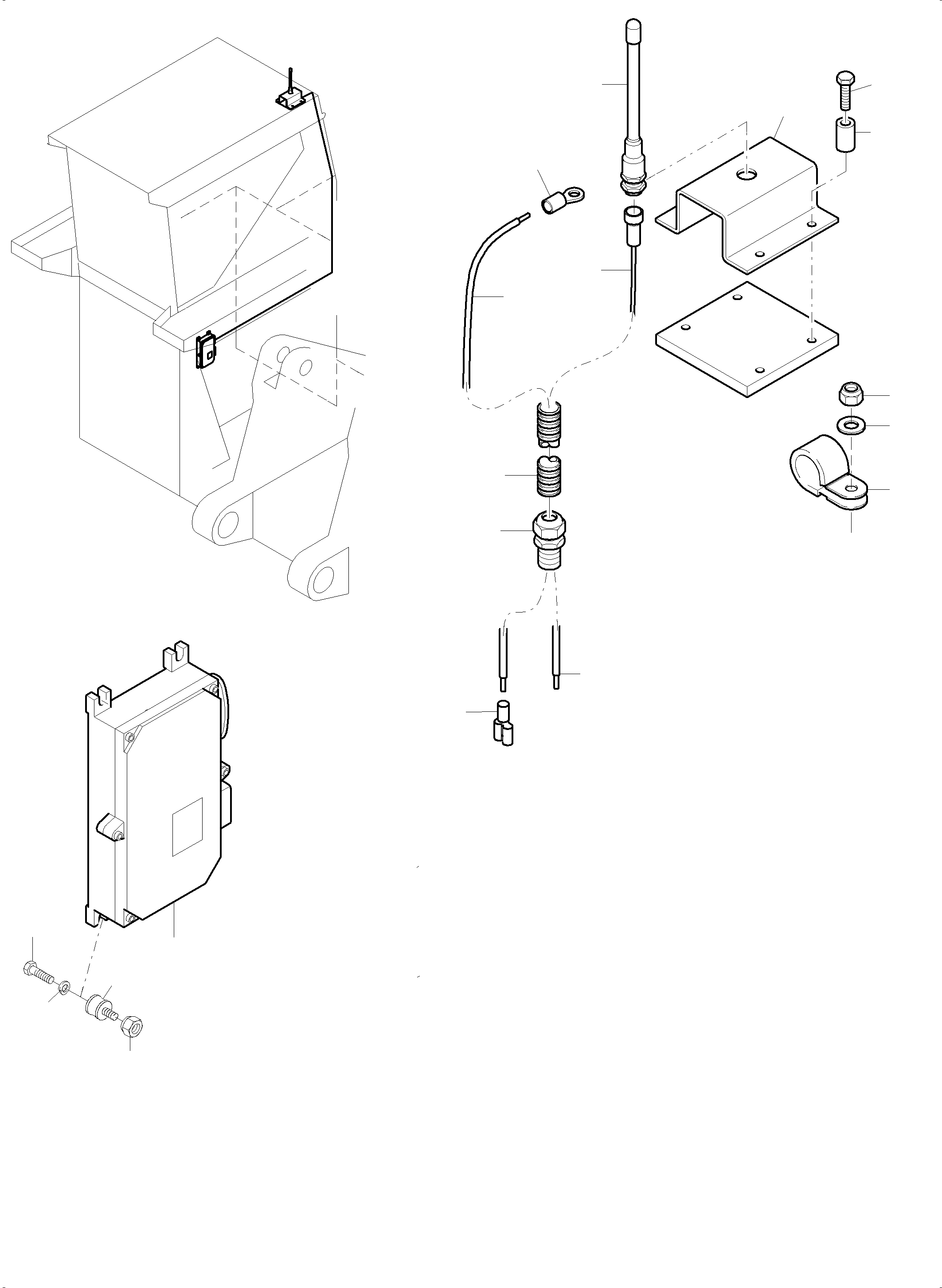 Komatsu parts book diagram for PC8000-6 S/N 12082: ARR. ORBCOMM