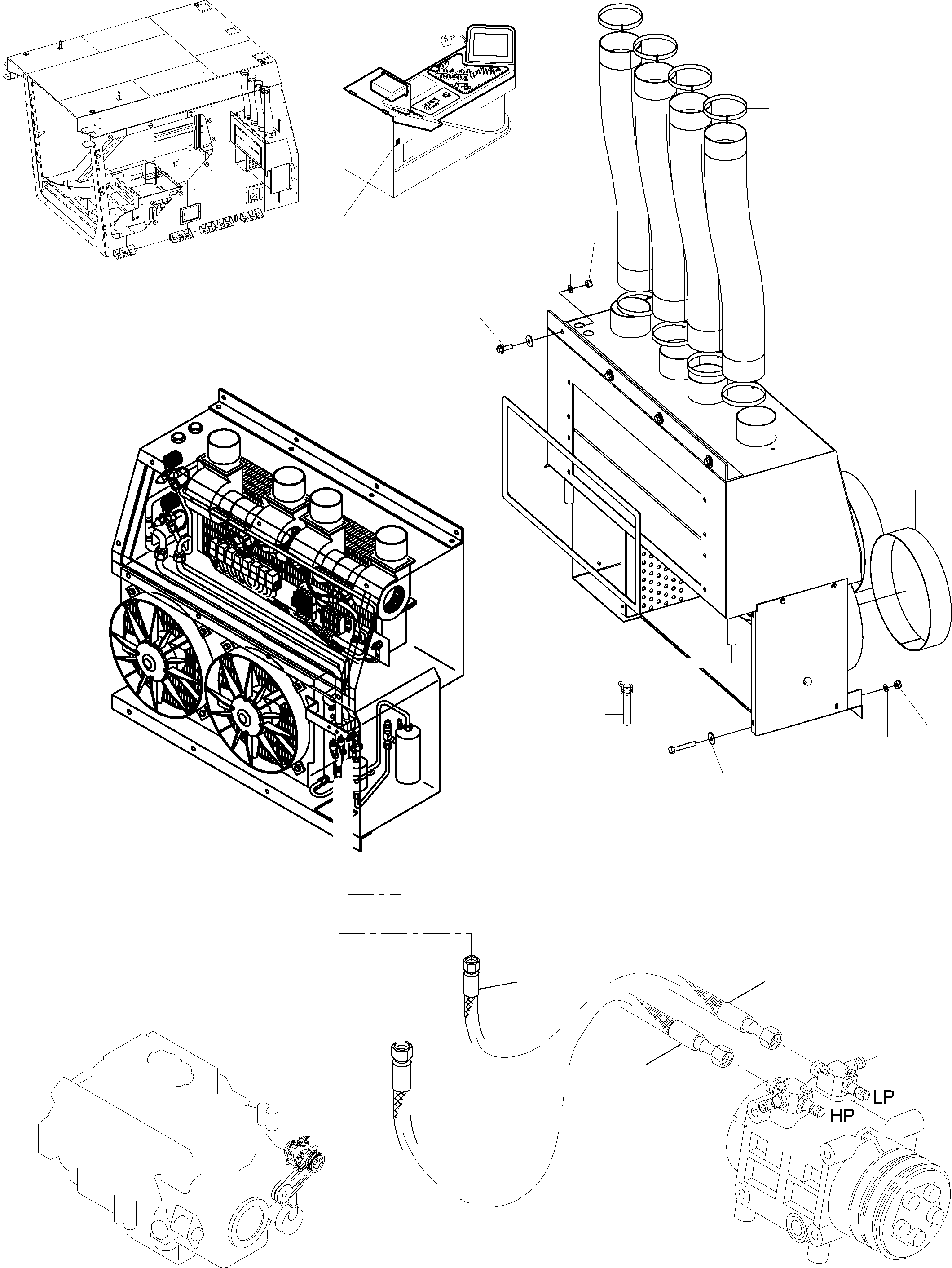 Komatsu parts book diagram for PC8000-6 S/N 12082: AIR CONDITION ARR.