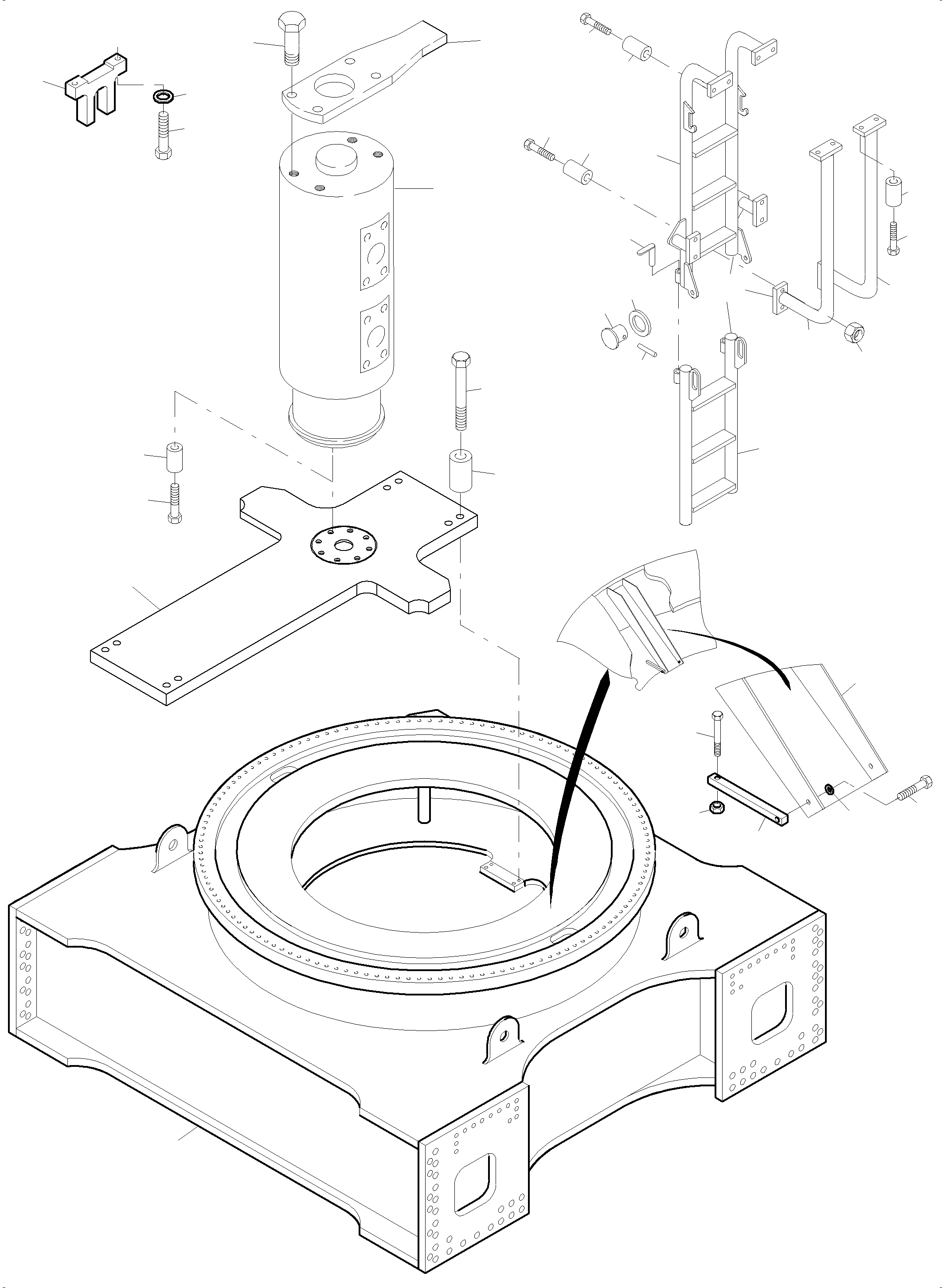 Komatsu parts book diagram for PC8000-6 S/N 12082: CARBODY