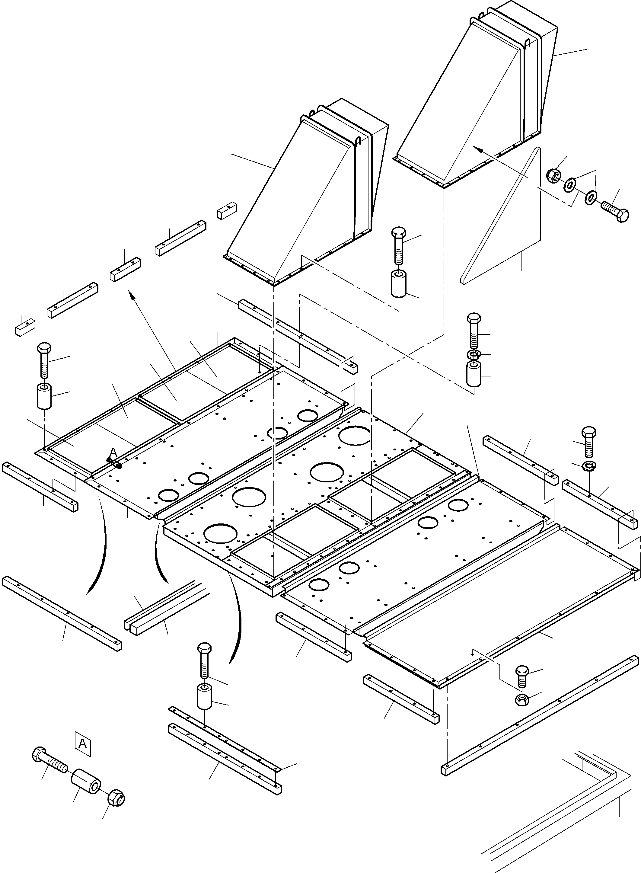 Komatsu parts book diagram for PC8000-6 S/N 12082: ENGINE HOUSING ROOF