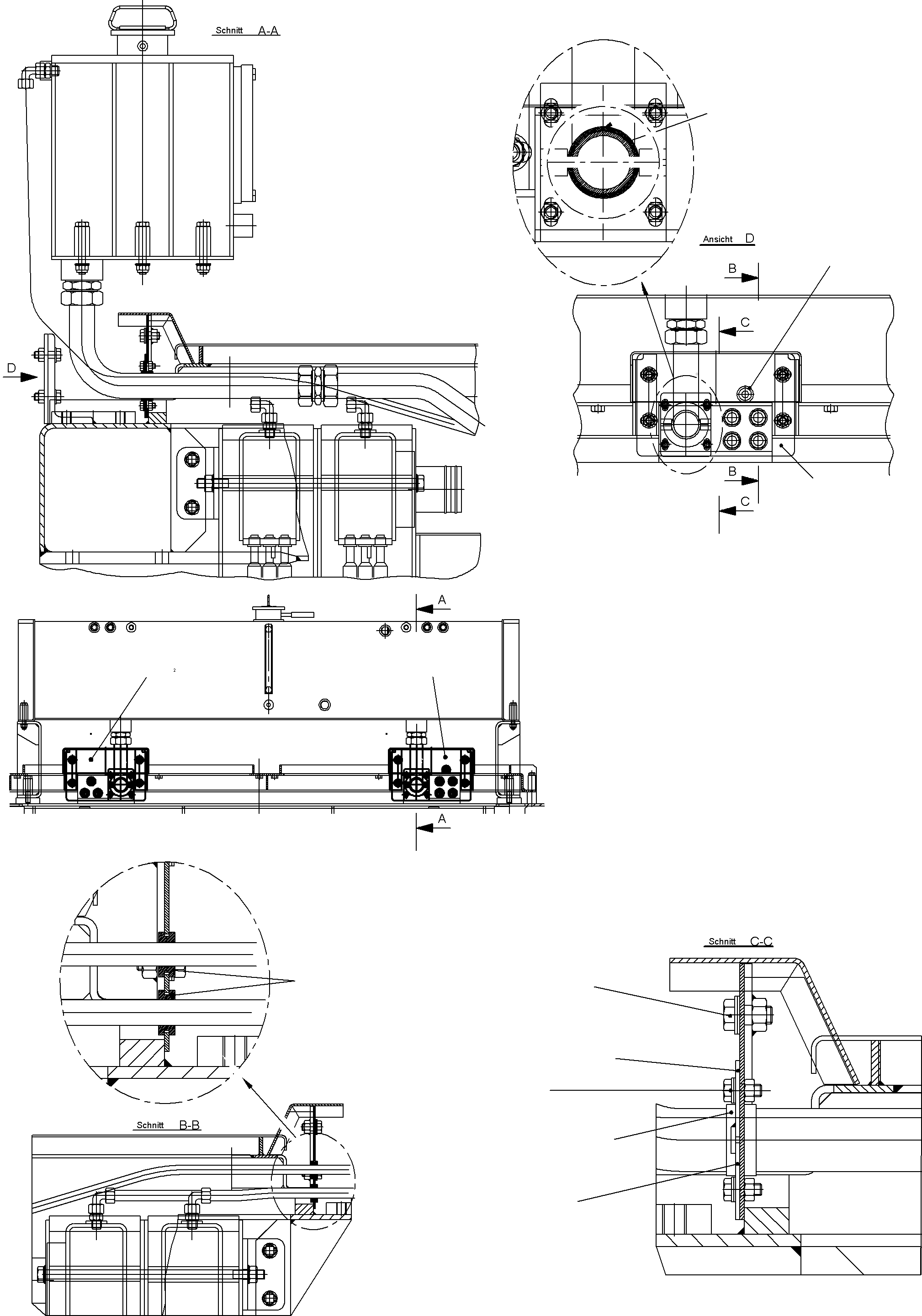 Komatsu parts book diagram for PC8000-6 S/N 12082: HOSE EXECUTION ROOF ASSY.