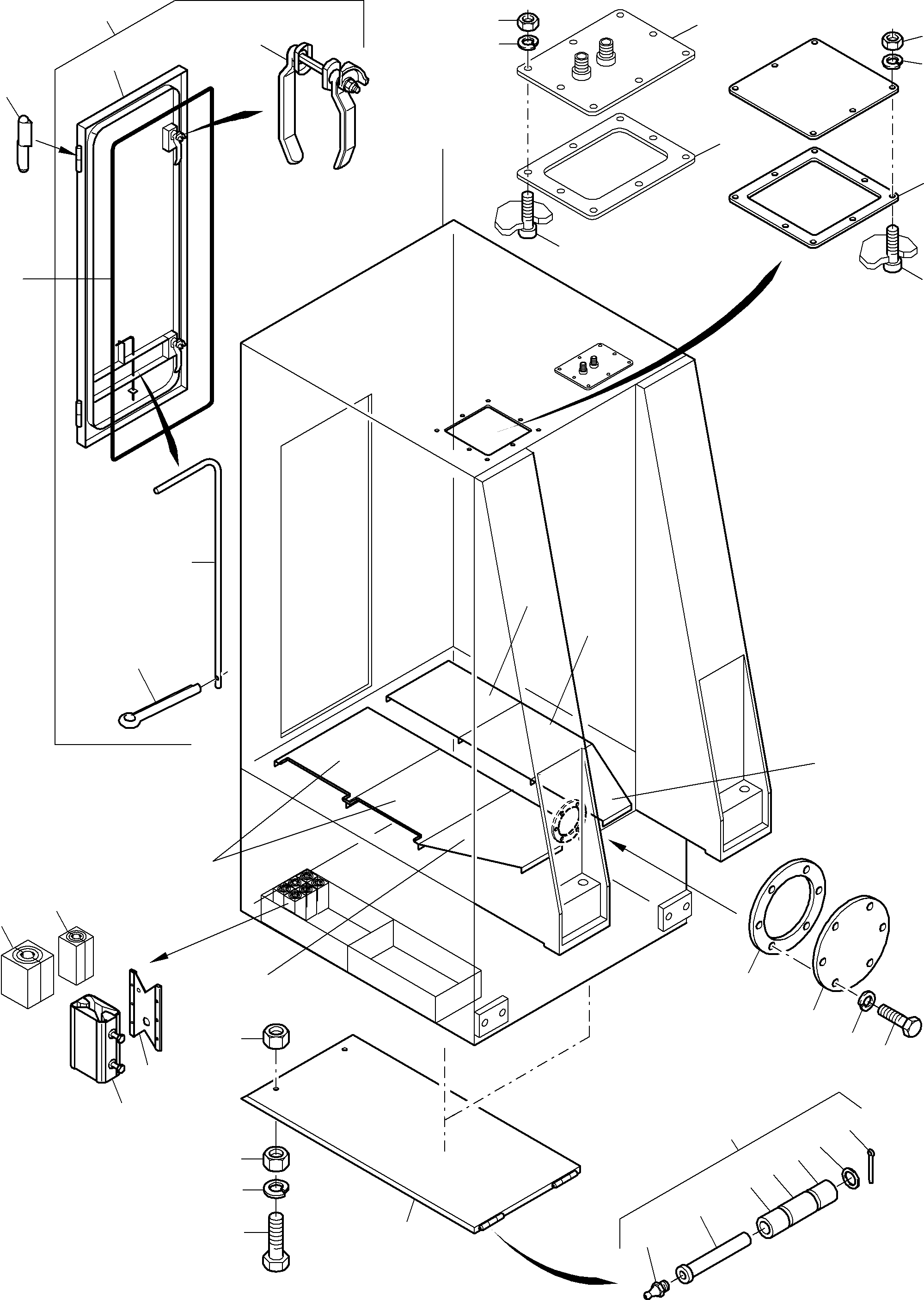 Komatsu parts book diagram for PC8000-6 S/N 12082: CAB SUPPORT