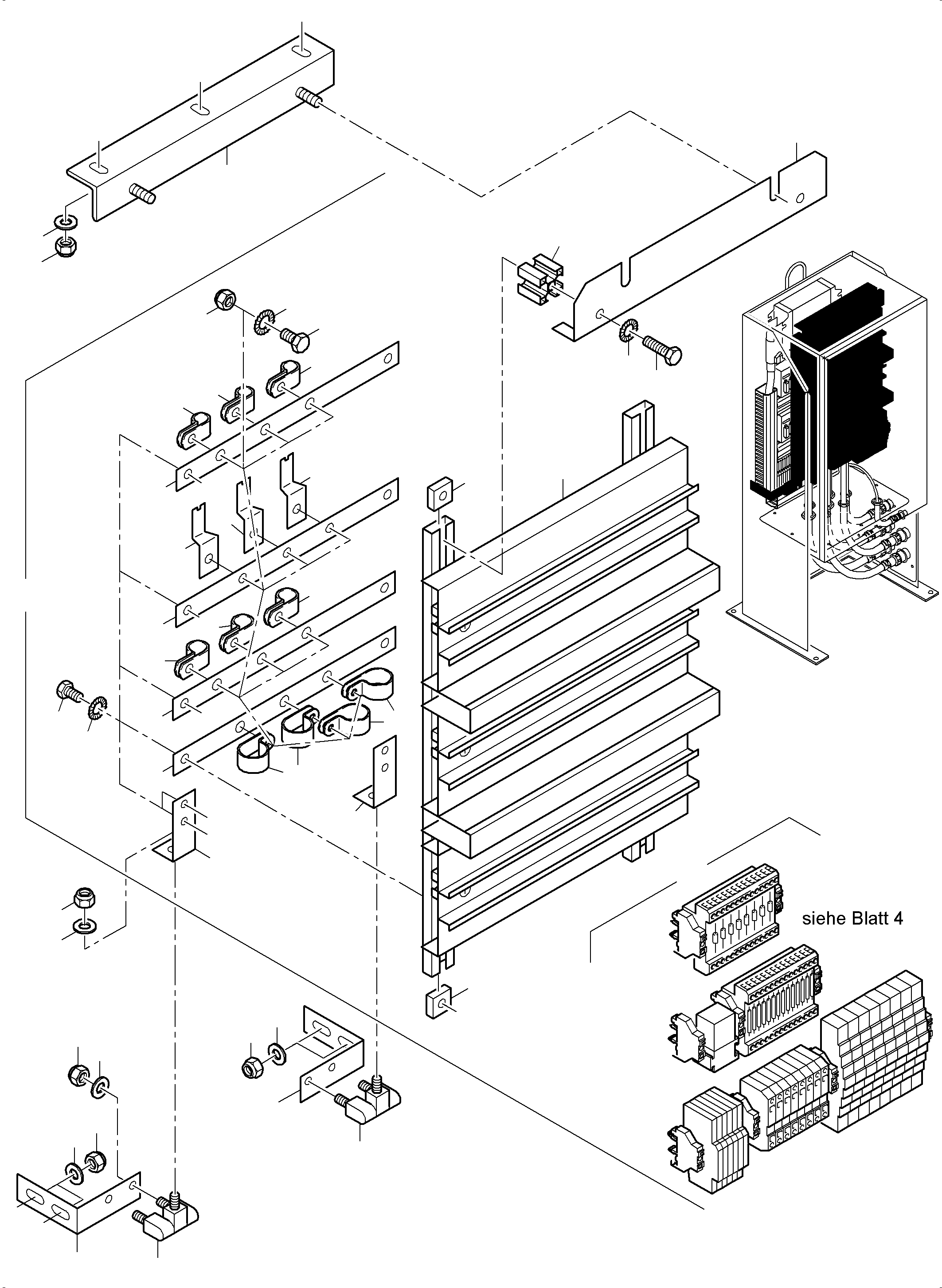 Komatsu parts book diagram for PC8000-6 S/N 12082: SWITCH CABINET ORT 40