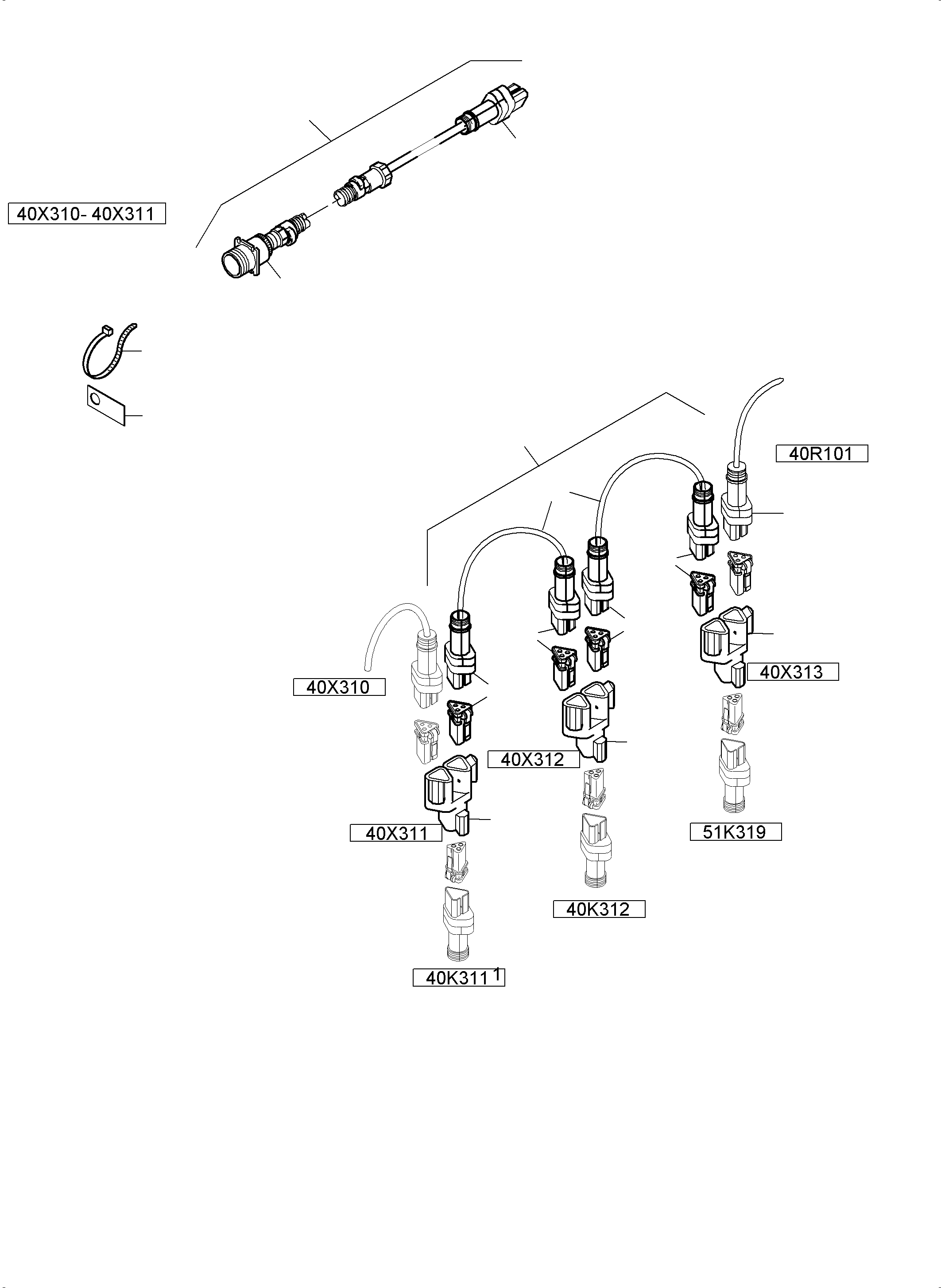 Komatsu parts book diagram for PC8000-6 S/N 12082: SWITCH CABINET ORT 40