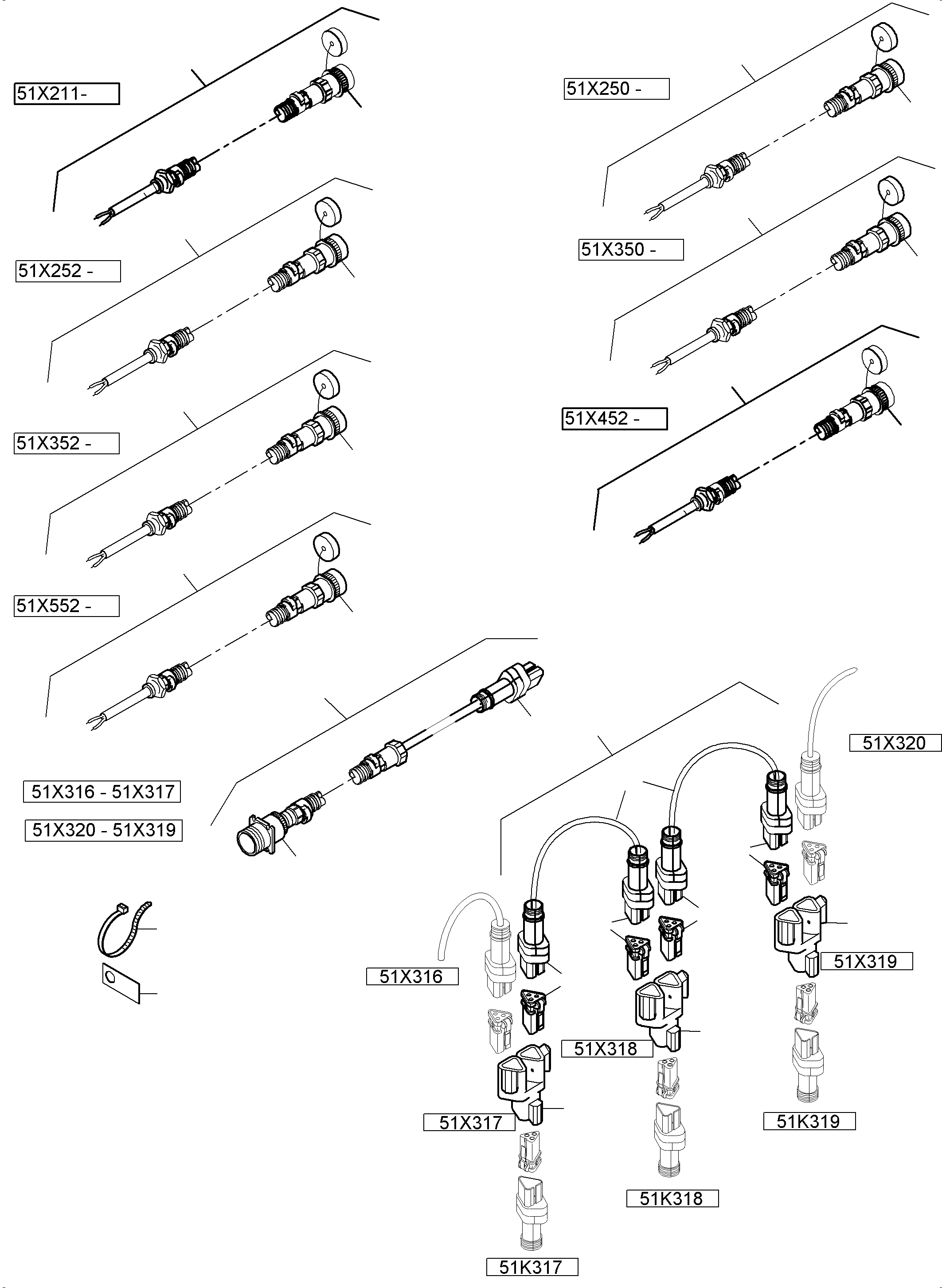 Komatsu parts book diagram for PC8000-6 S/N 12082: SWITCH CABINET ORT 51