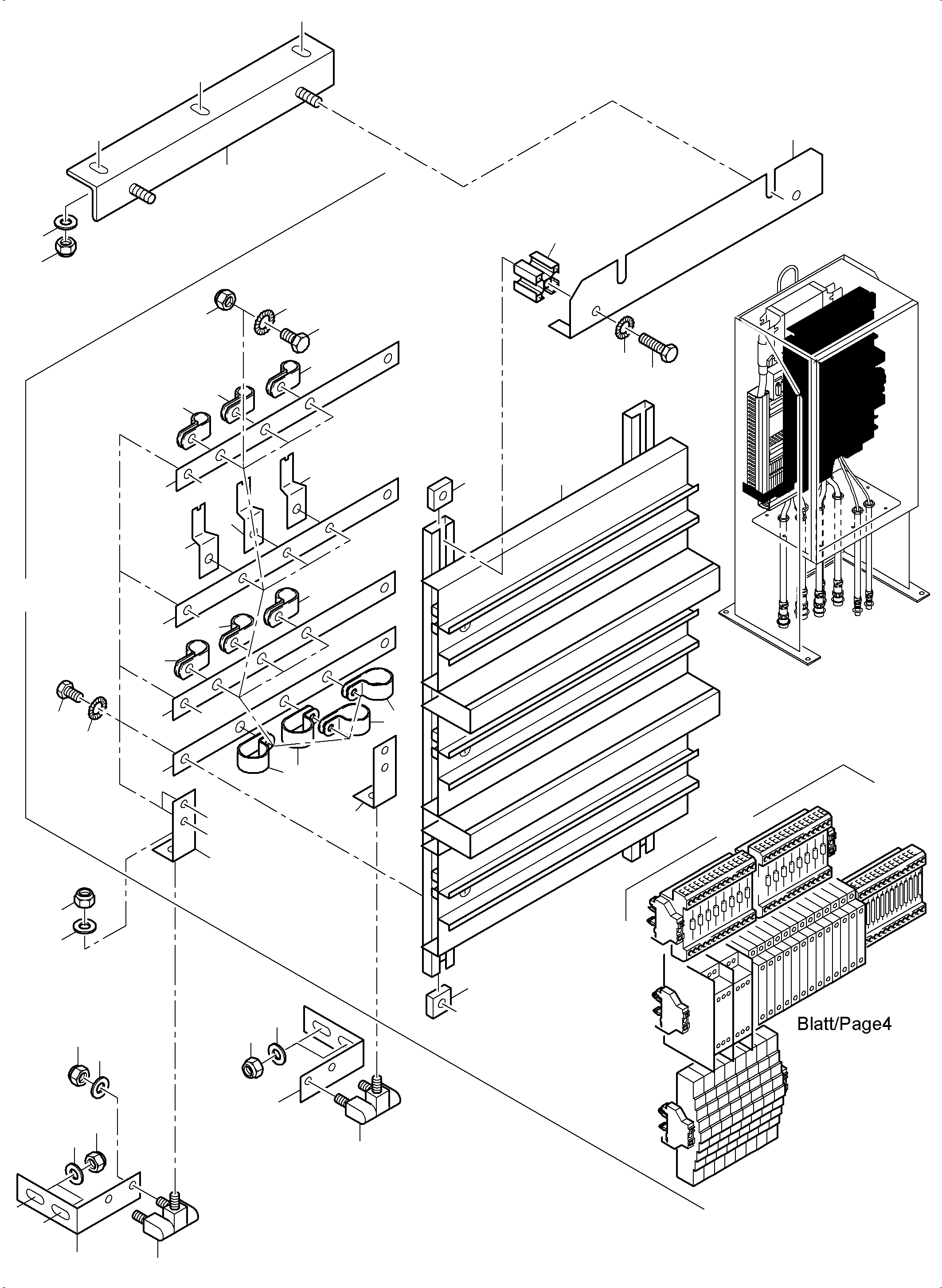 Komatsu parts book diagram for PC8000-6 S/N 12082: SWITCH CABINET ORT 56