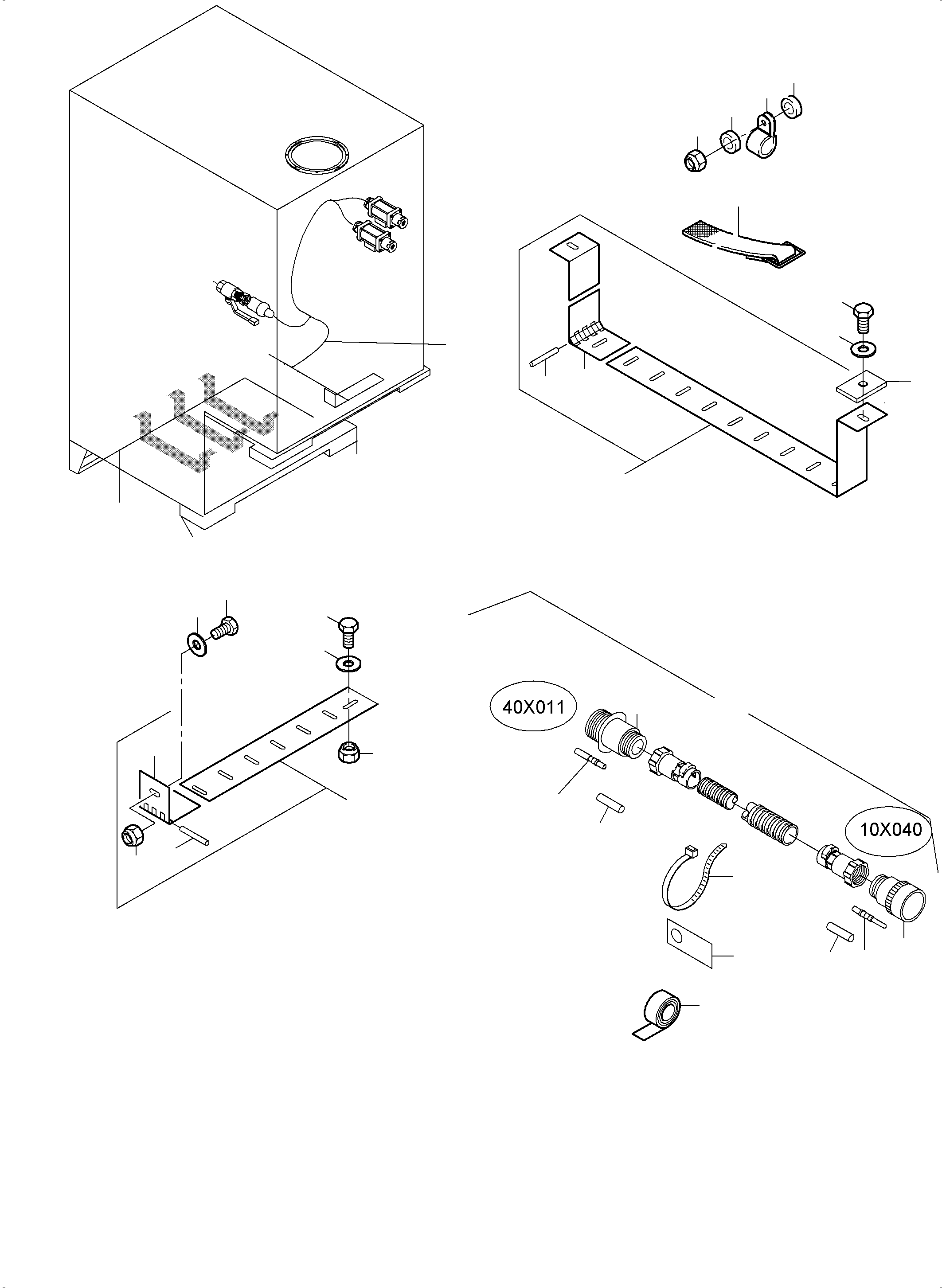 Komatsu parts book diagram for PC8000-6 S/N 12082: CABLES - TANK SENSOR