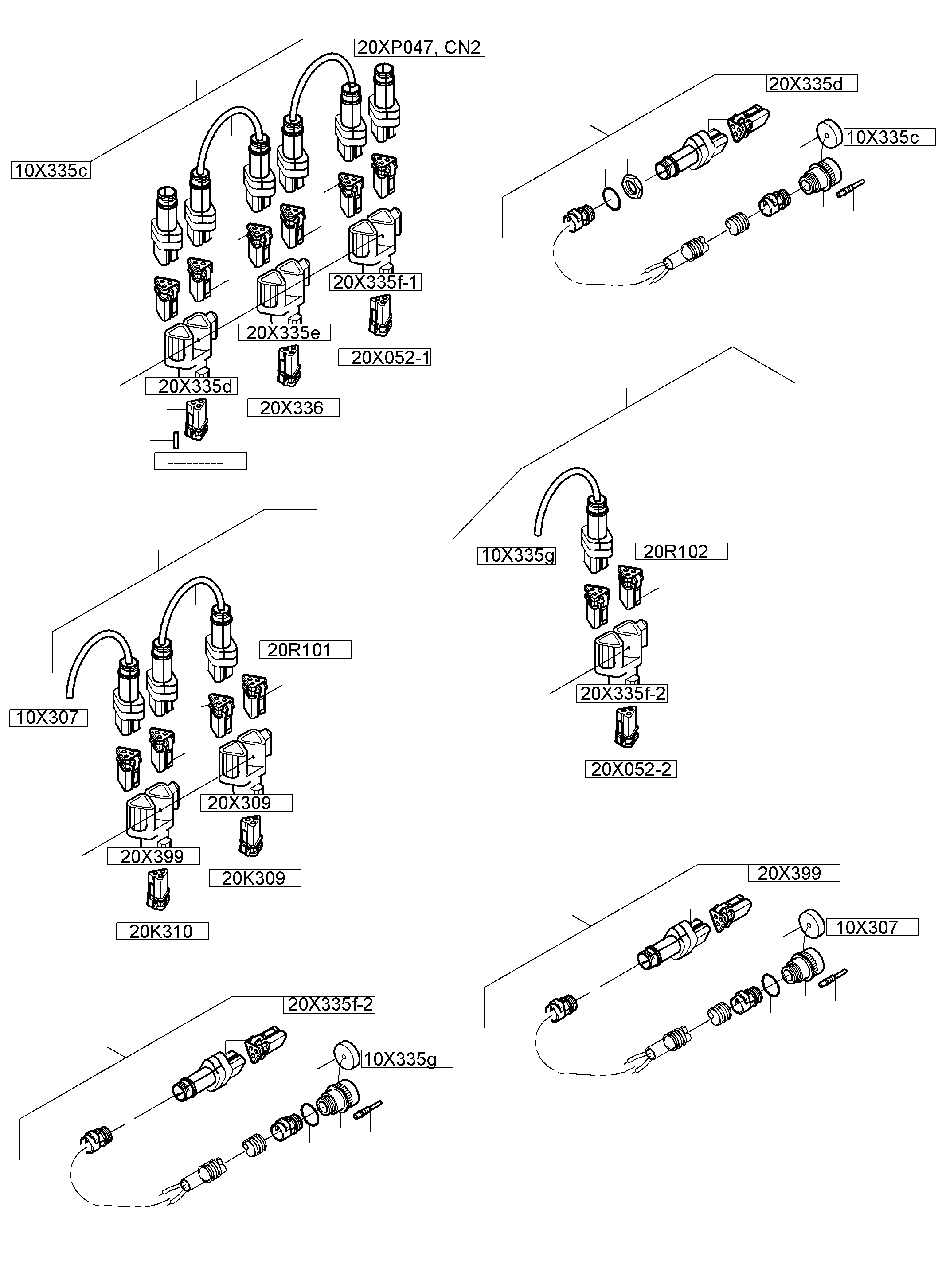 Komatsu parts book diagram for PC8000-6 S/N 12082: CABIN-HARNESSES-ELECTRIC