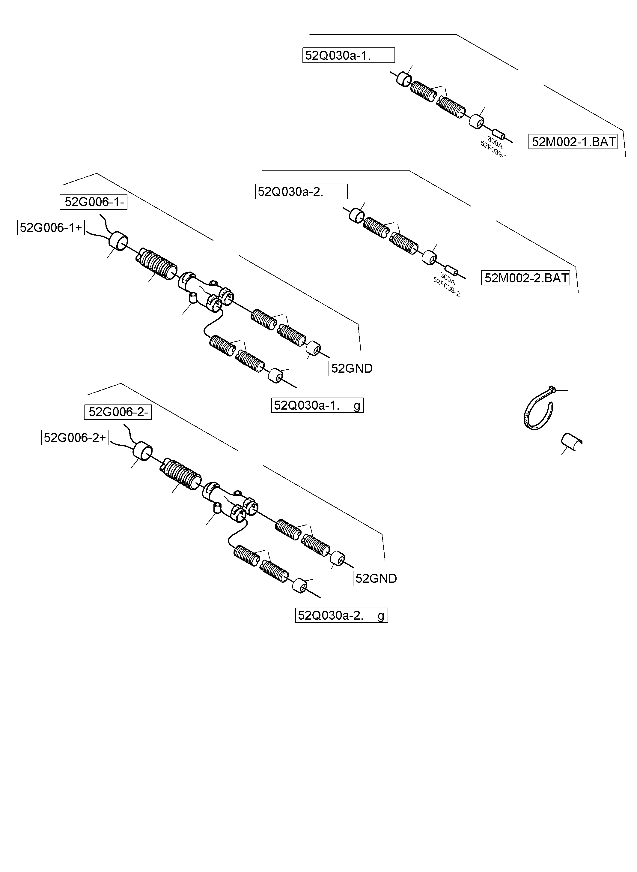 Komatsu parts book diagram for PC8000-6 S/N 12082: BATTERIES WITH CABLES