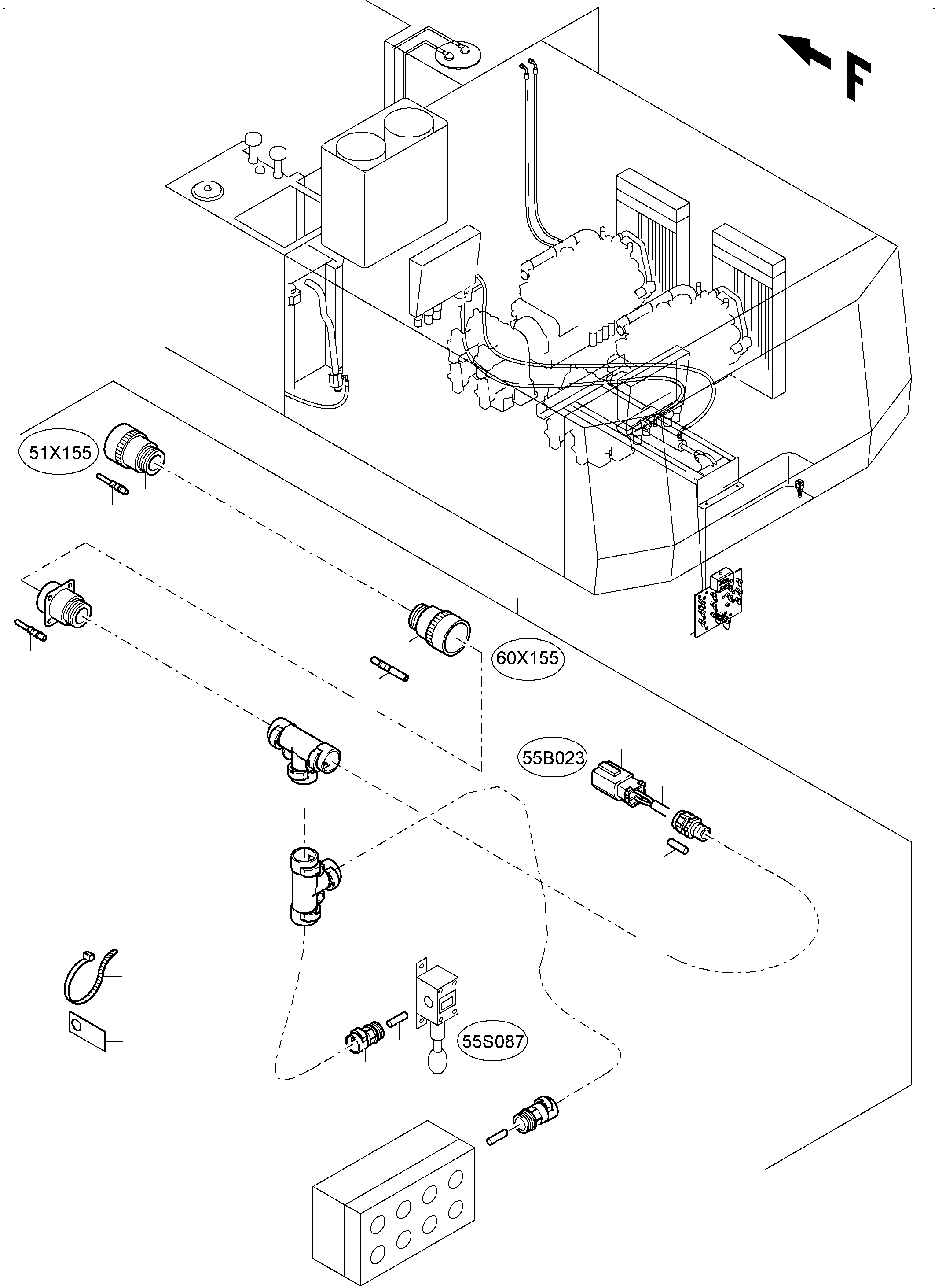 Komatsu parts book diagram for PC8000-6 S/N 12082: ELECTRIC PARTS - REFUELING
