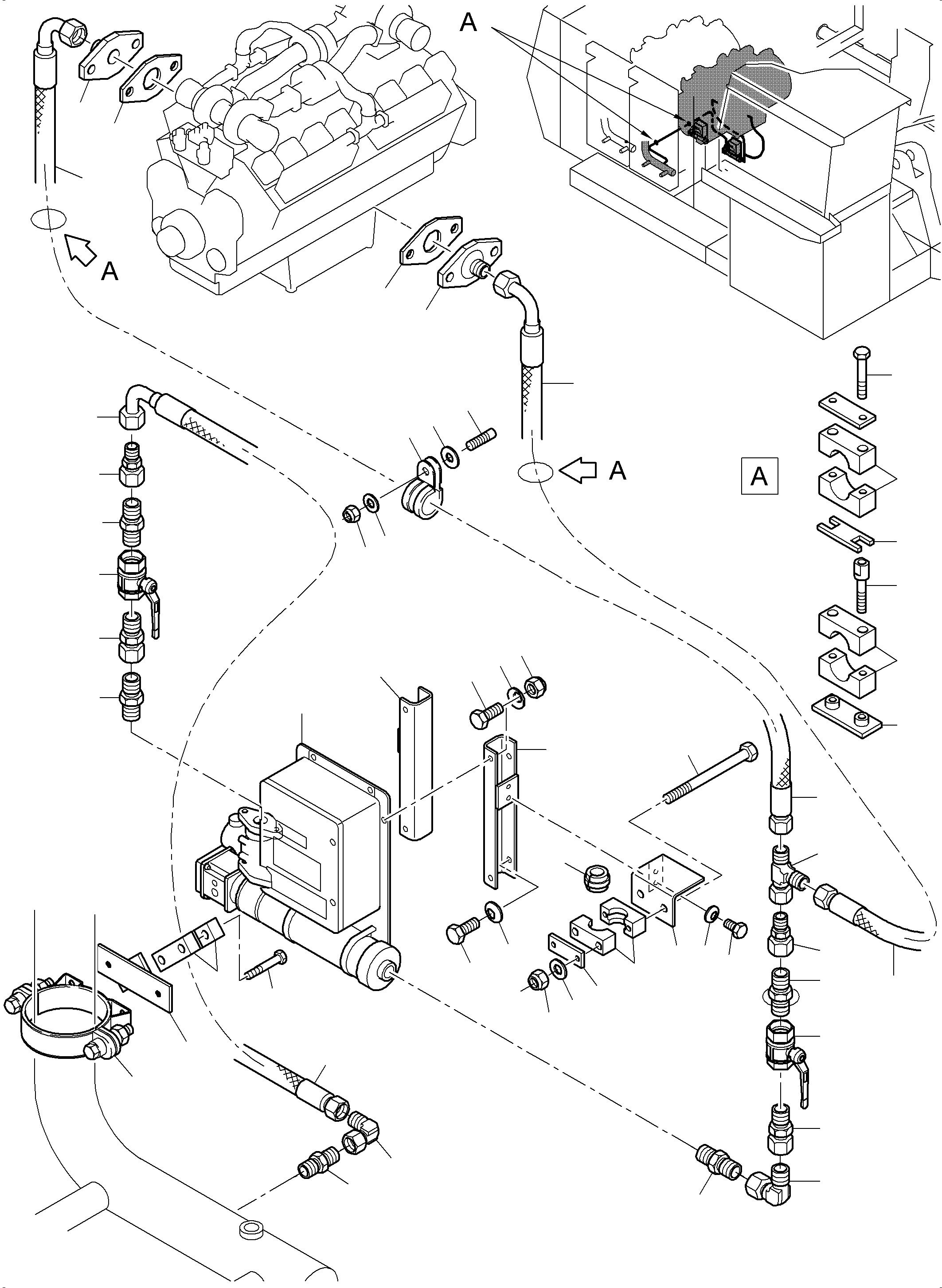 Komatsu parts book diagram for PC8000-6 S/N 12082: TEMPERATURE CONDITIONING - ENGINE