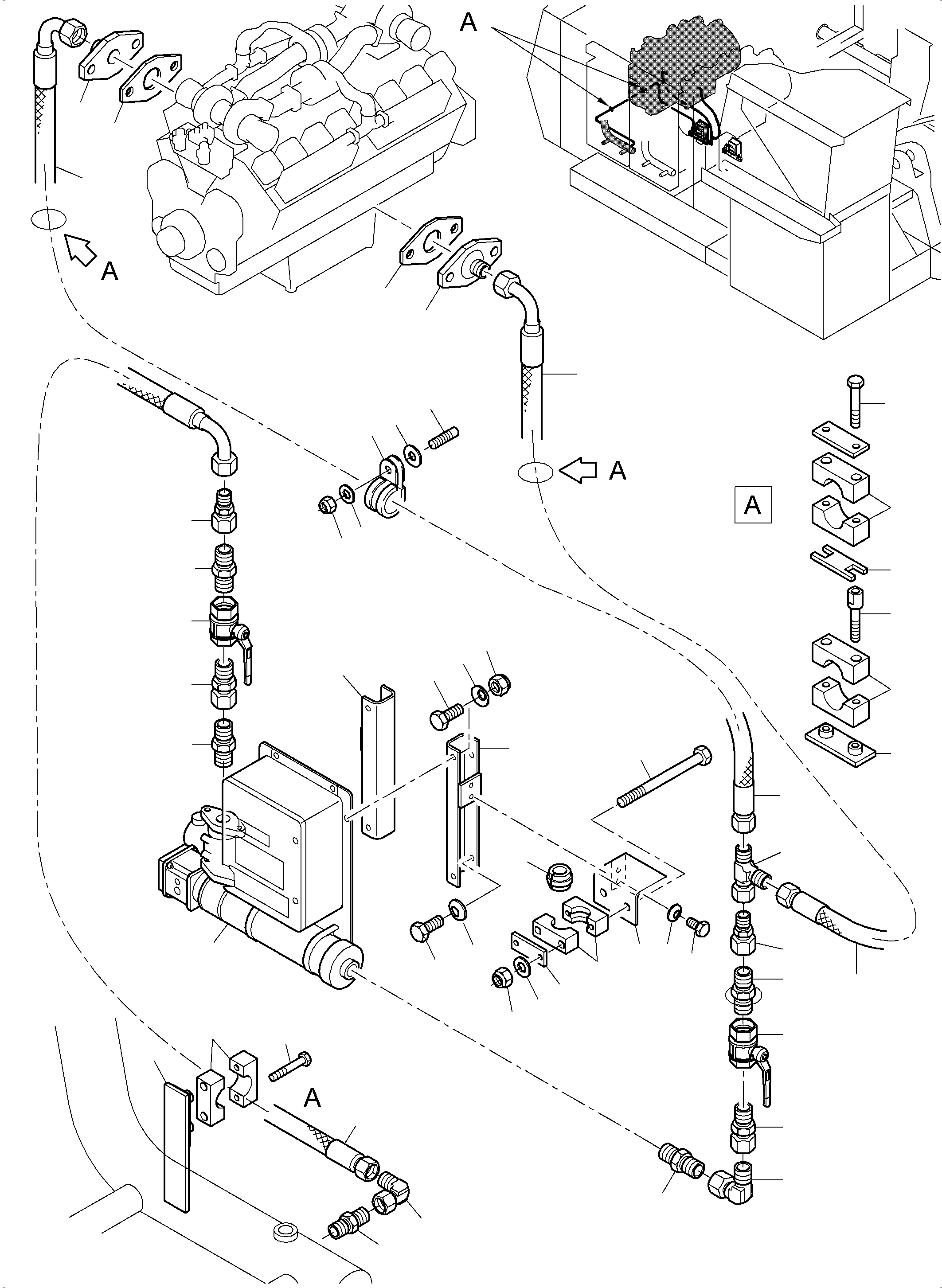 Komatsu parts book diagram for PC8000-6 S/N 12082: TEMPERATURE CONDITIONING - ENGINE