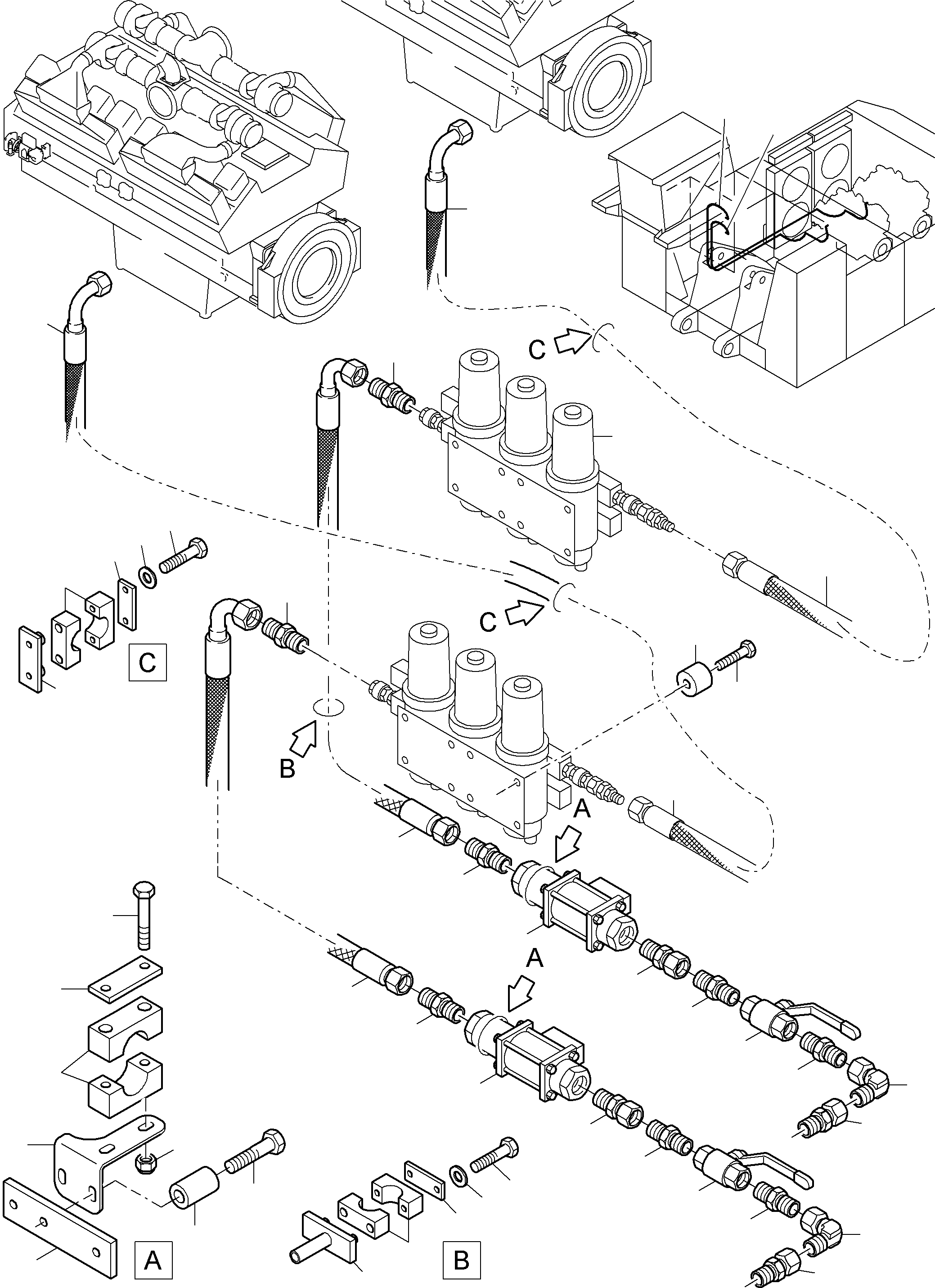 Komatsu parts book diagram for PC8000-6 S/N 12082: FUEL LINES