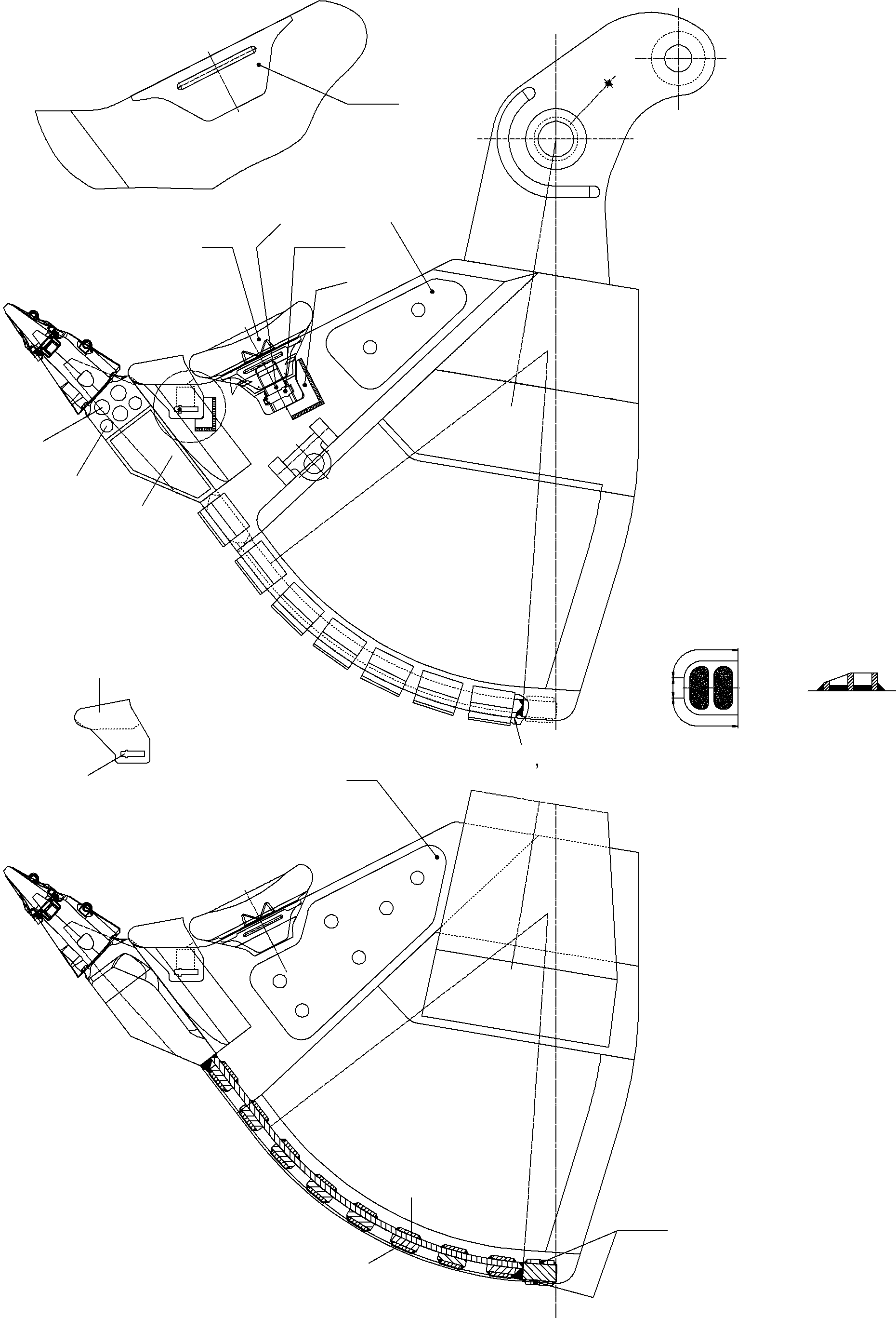 Komatsu parts book diagram for PC8000-6E S/N 12085: WEAR PARTS BULLCLAM 42,0 CBM M3WP3