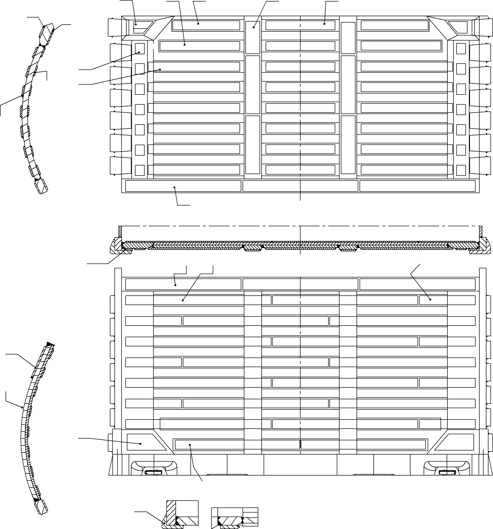 Komatsu parts book diagram for PC8000-6E S/N 12085: WEAR PARTS BULLCLAM 42,0 CBM M3WP3