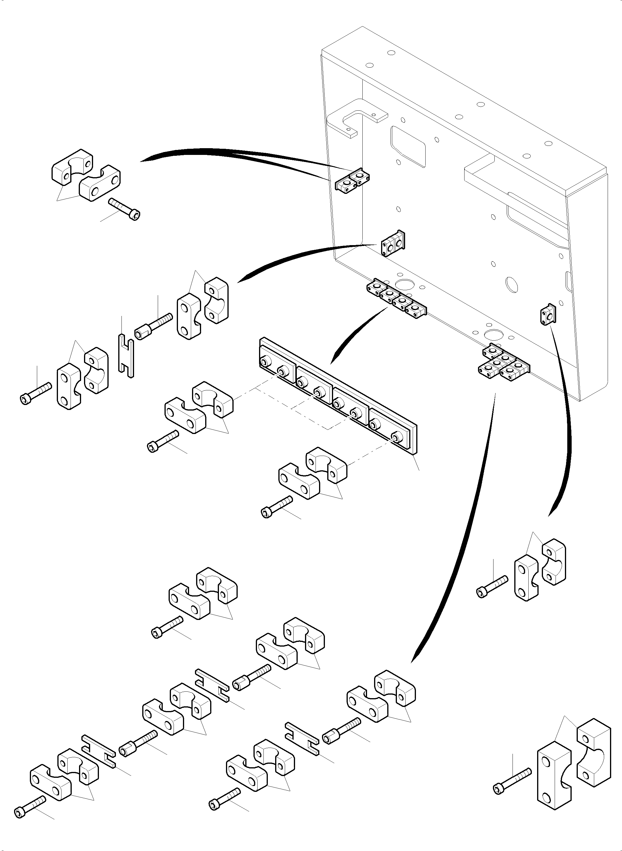 Komatsu parts book diagram for PC8000-6E S/N 12085: FILTER- AND CONTROL PLATE FRONT