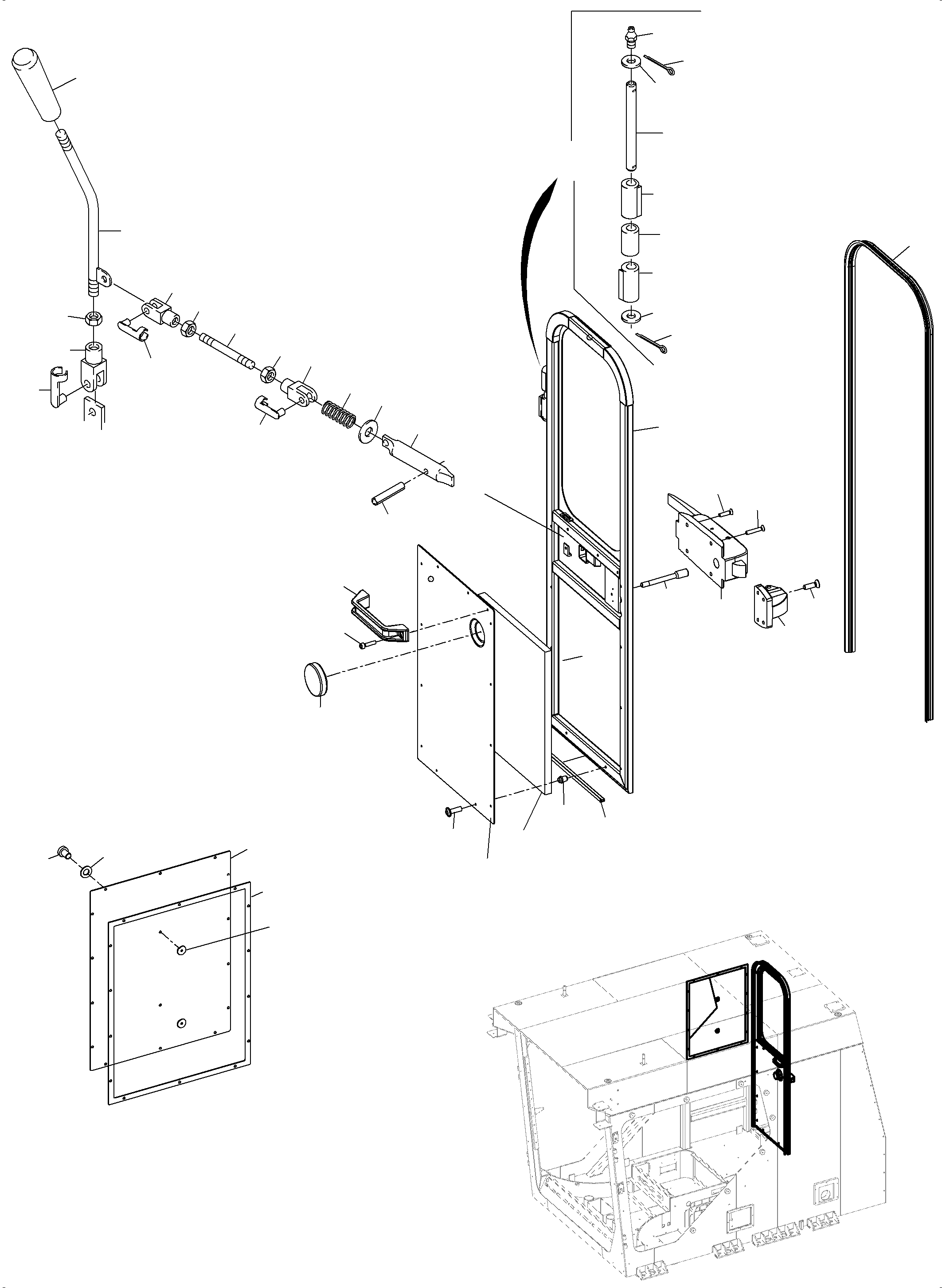 Komatsu parts book diagram for PC8000-6E S/N 12085: OPERATOR'S CAB PART ETM ECS