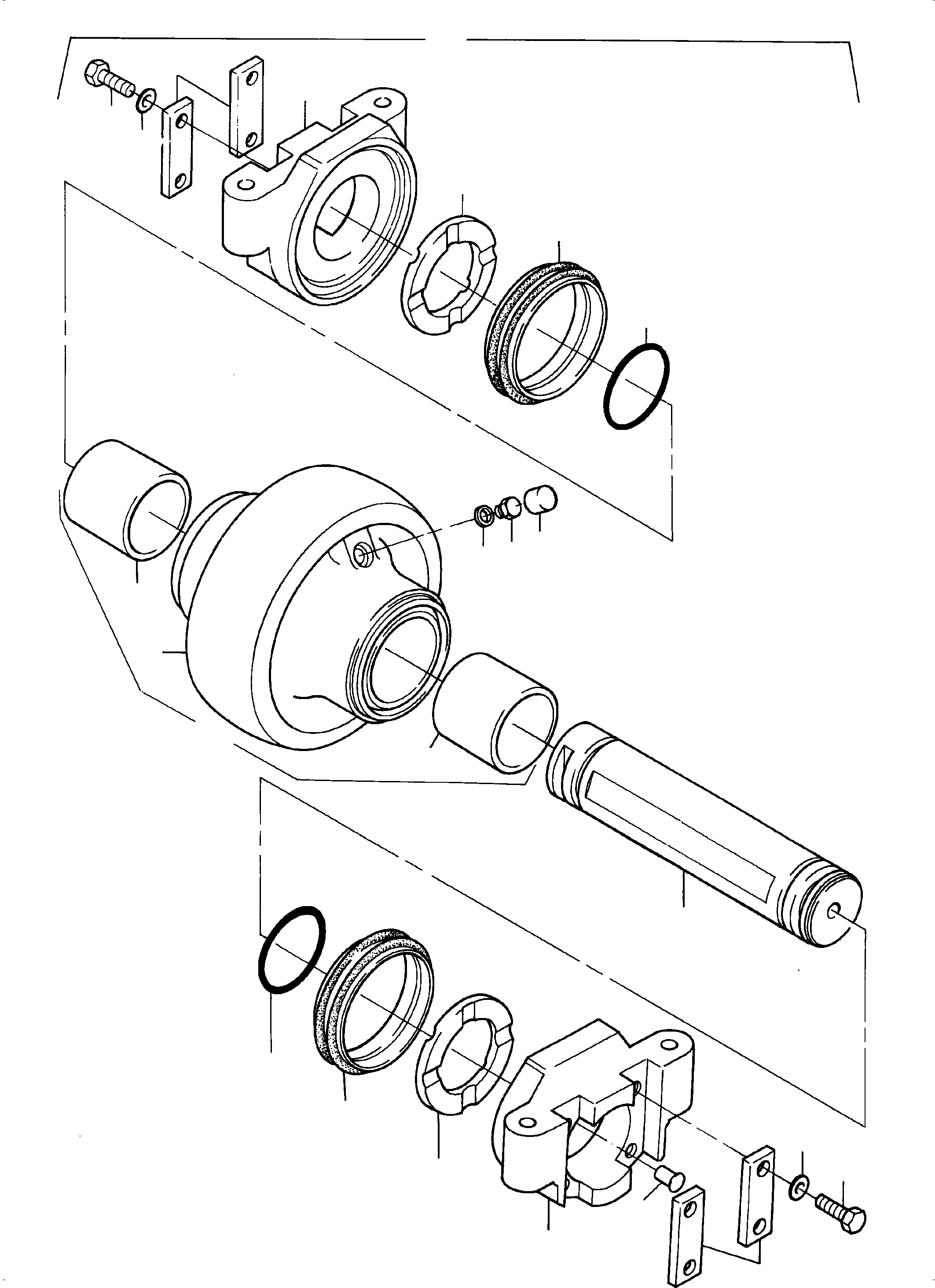 Komatsu parts book diagram for PC8000-6E S/N 12087: BOTTOM ROLLER