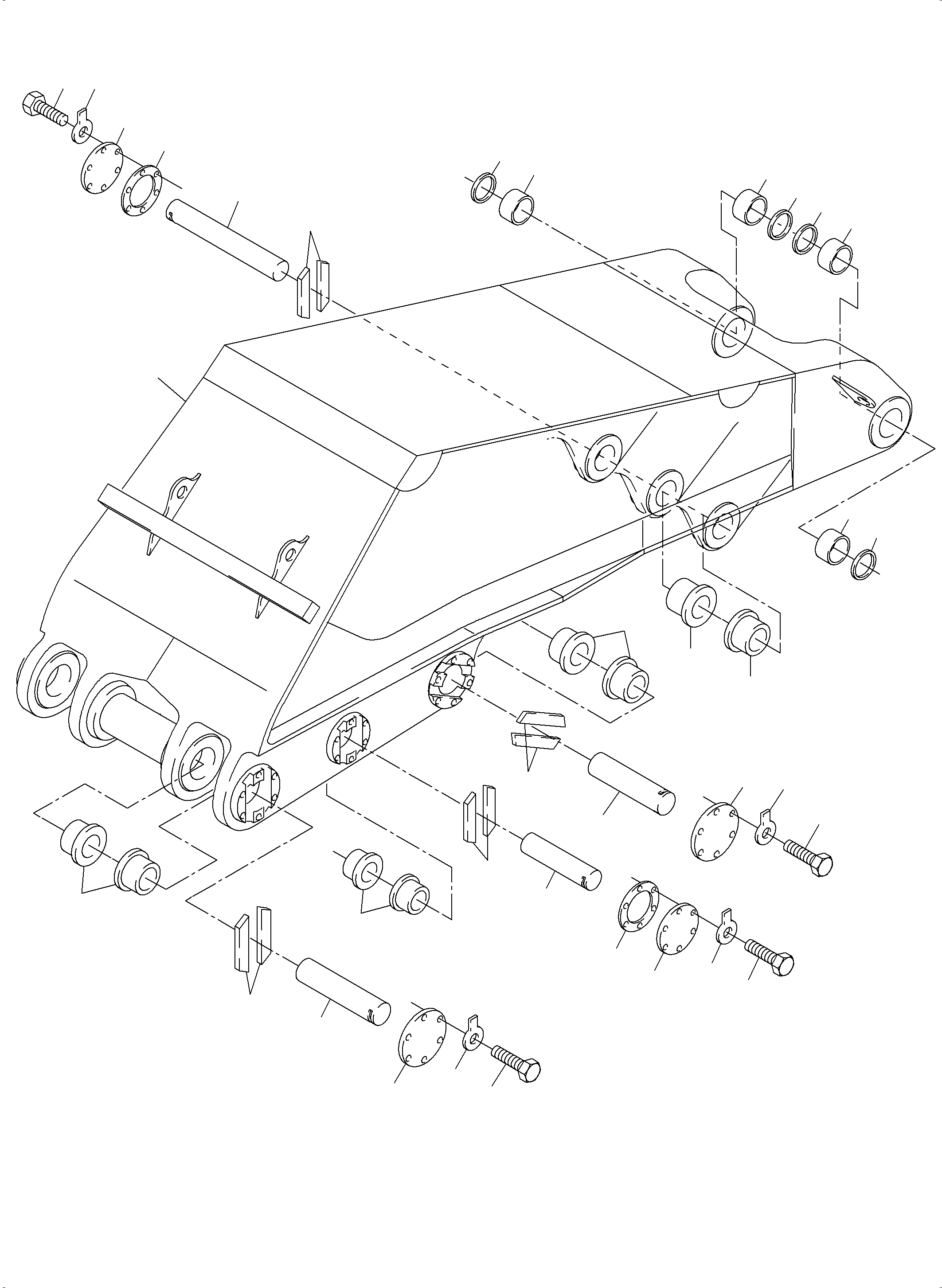 Komatsu parts book diagram for PC8000-6E S/N 12087: BOOM 8.15 M