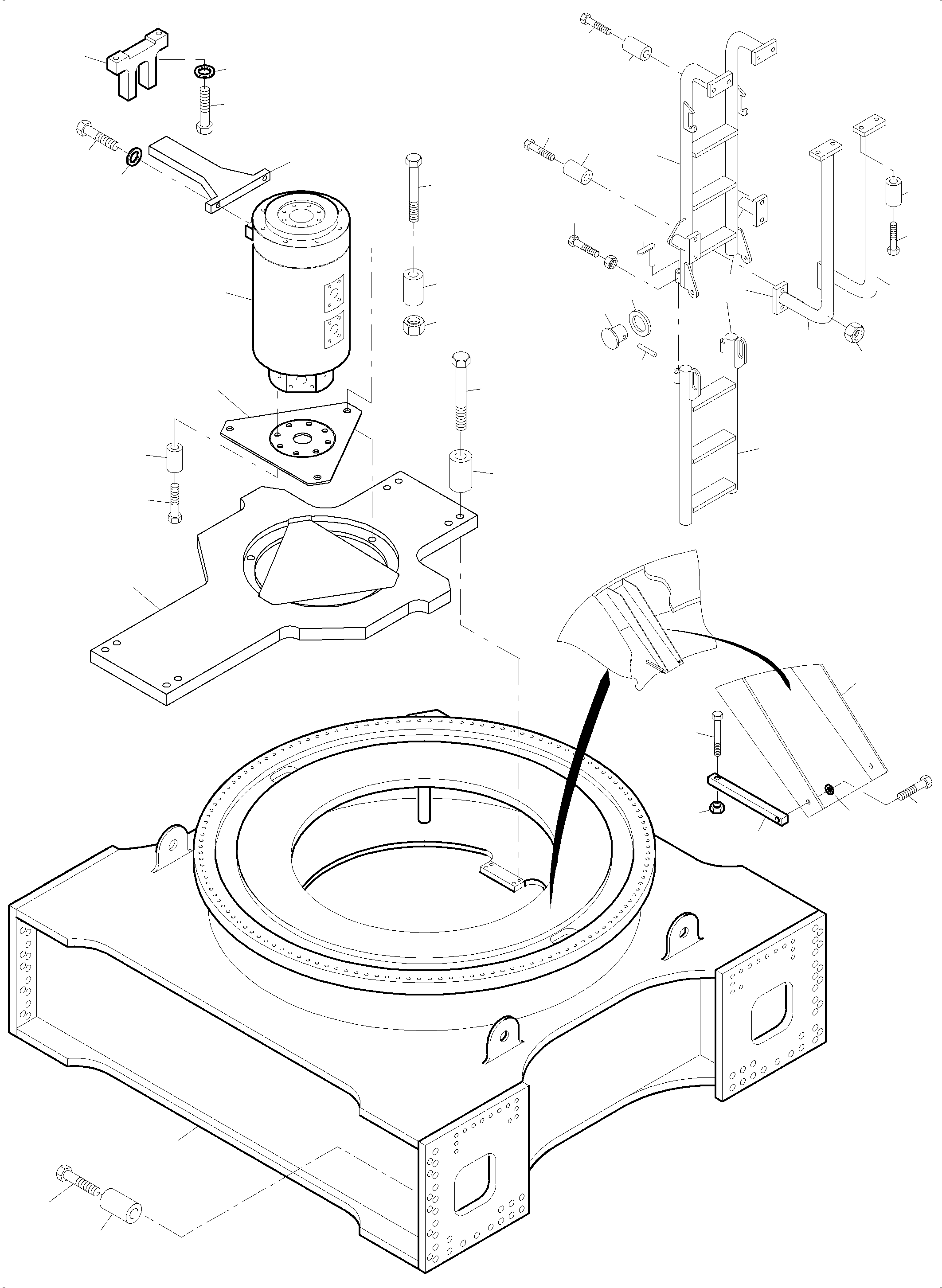 Komatsu parts book diagram for PC8000-6E S/N 12087: CARBODY