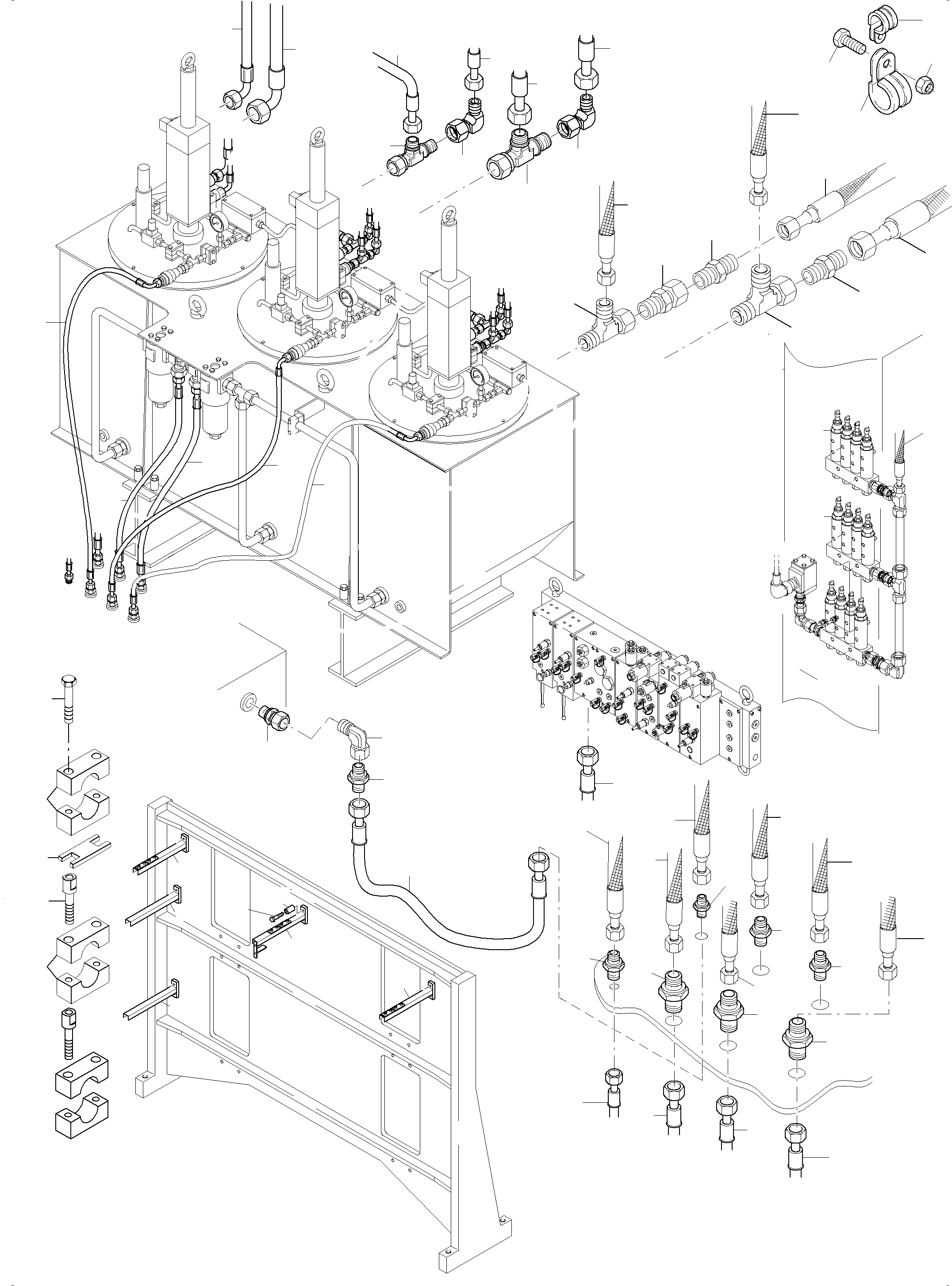 Komatsu parts book diagram for PC8000-6E S/N 12087: LUBE STATION ARR.