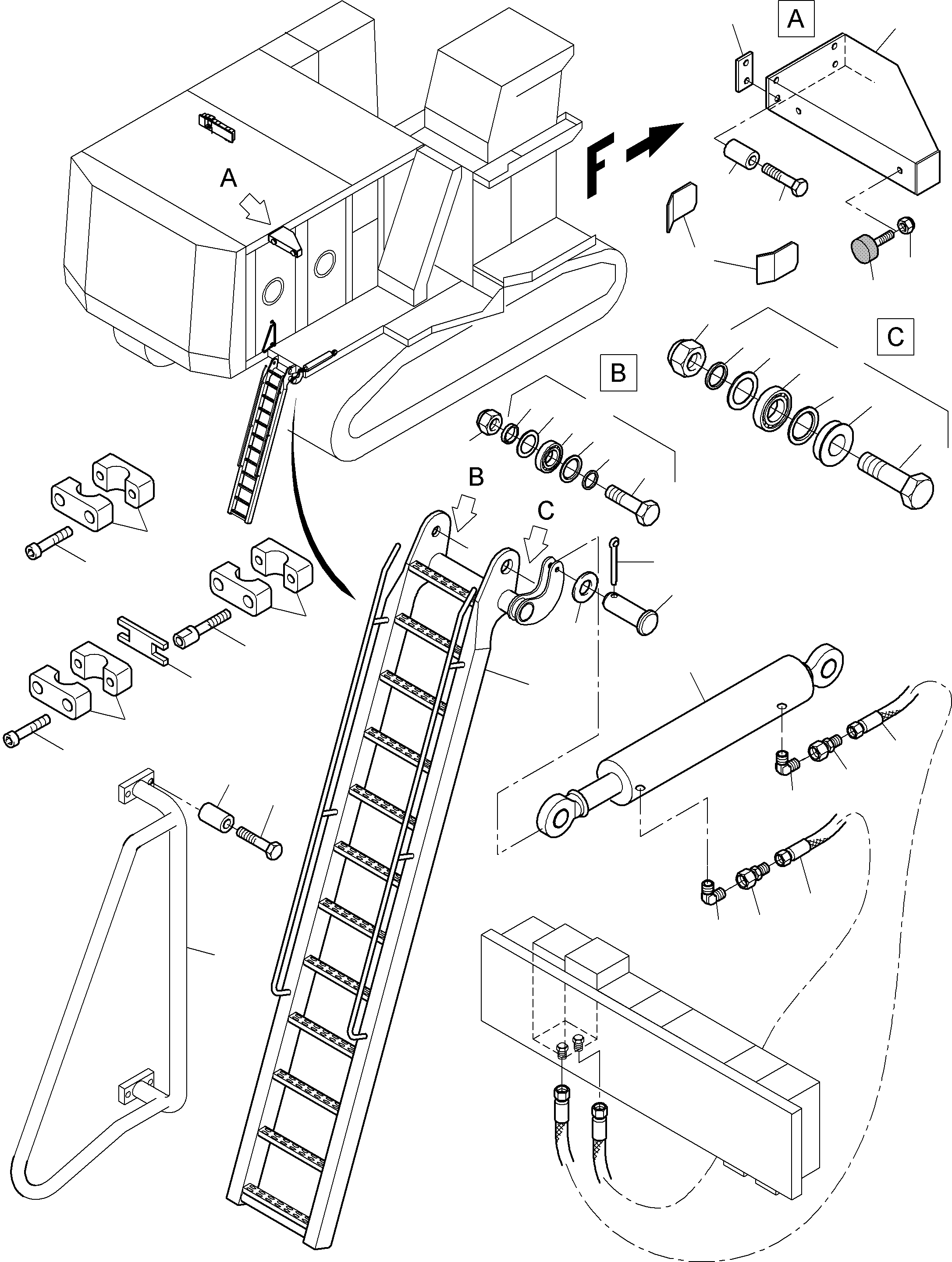 Komatsu parts book diagram for PC8000-6E S/N 12087: STEPS