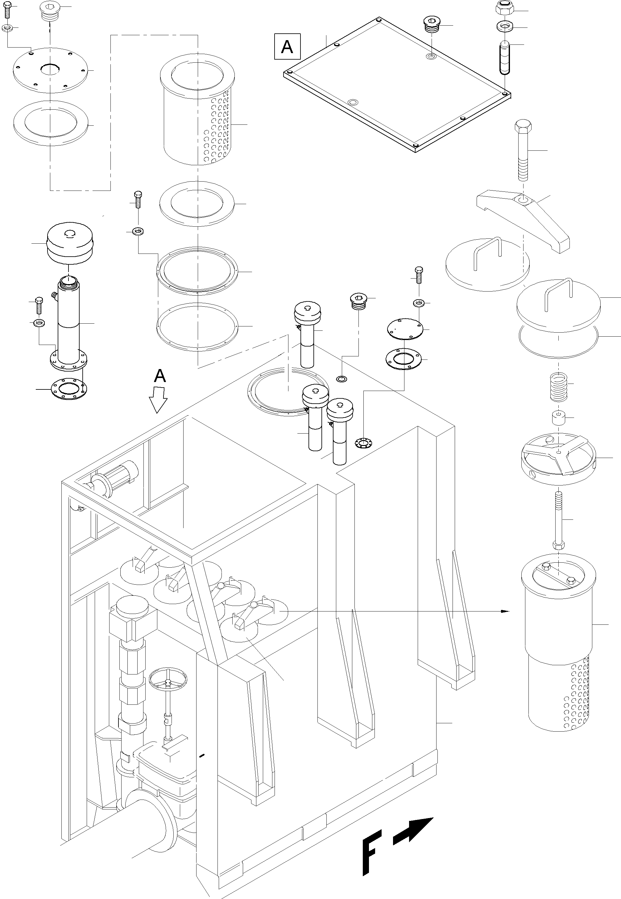 Excavators Mining Komatsu / PC8000-6E S/N 12095(G12095) / Main oil tank-filter(113-1801j : 113-1801j)