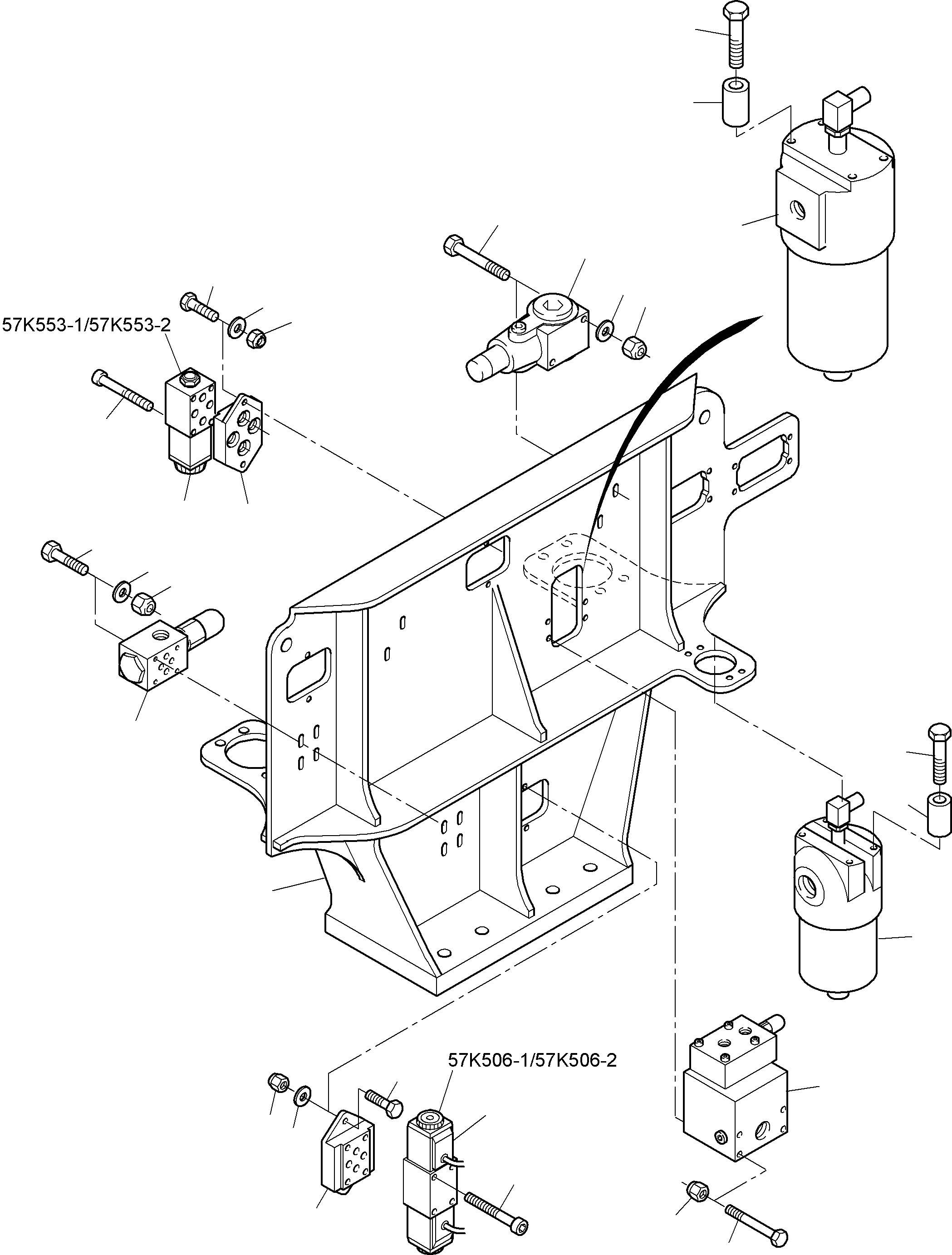 Excavators Mining Komatsu / PC8000-6E S/N 12095(G12095) / Control- and Filter Plate - PDG(612-1833f : 612-1833f)