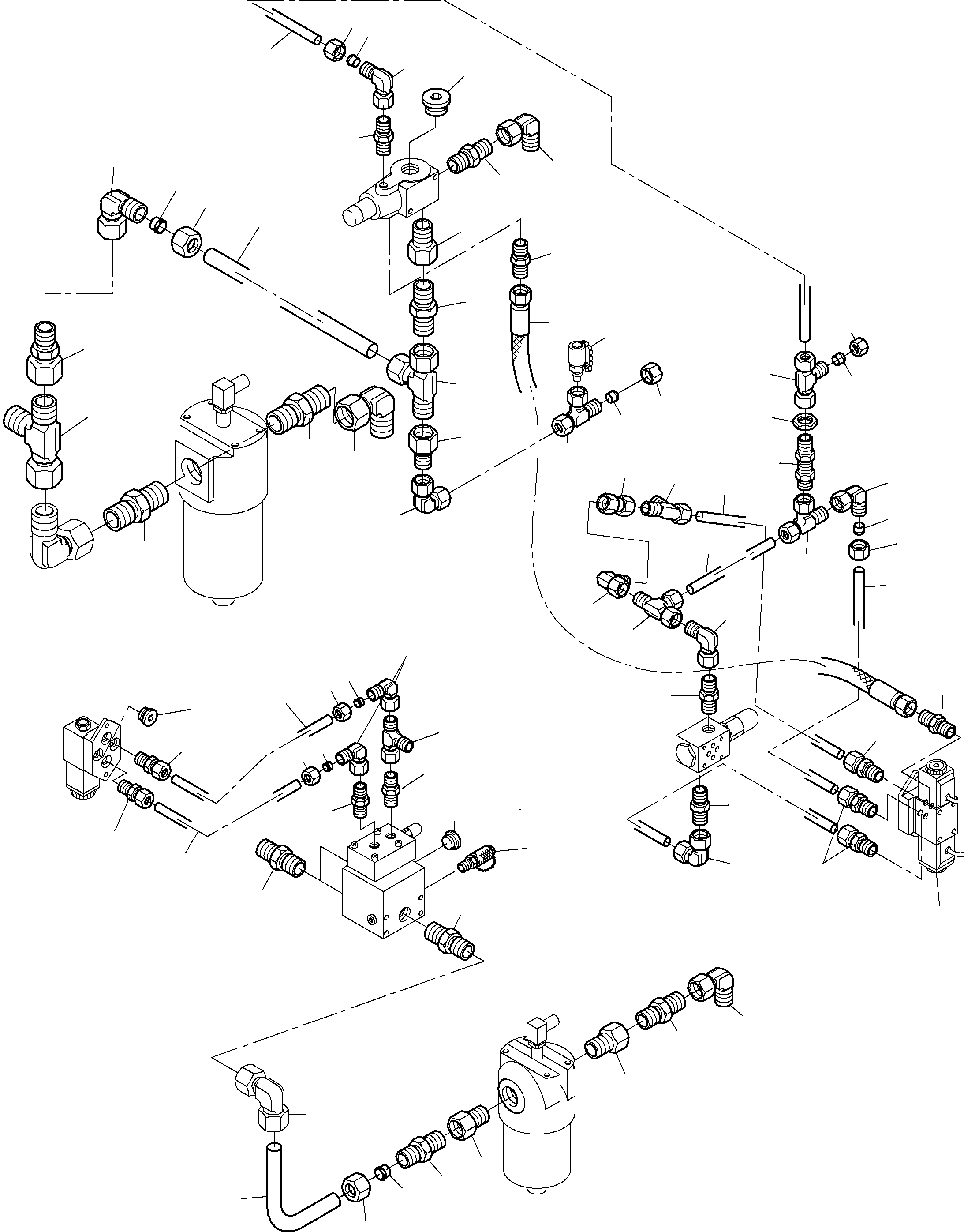 Excavators Mining Komatsu / PC8000-6E S/N 12095(G12095) / Piping - Control- and Filter Plate, PDG(612-1834d : 612-1834d)