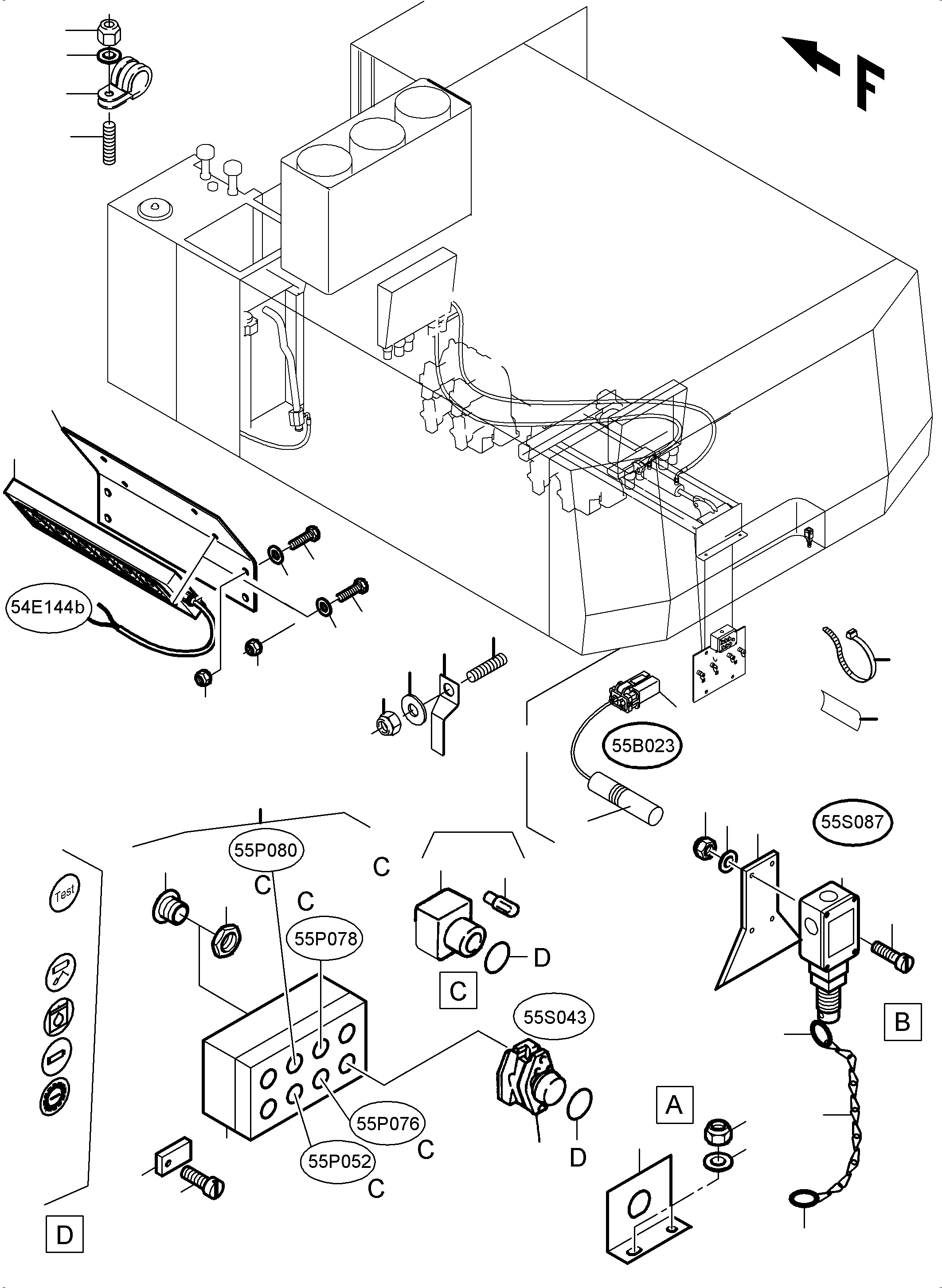 Excavators Mining Komatsu / PC8000-6E S/N 12095(G12095) / Electric Parts - Refueling(612-2308b : 612-2308b)